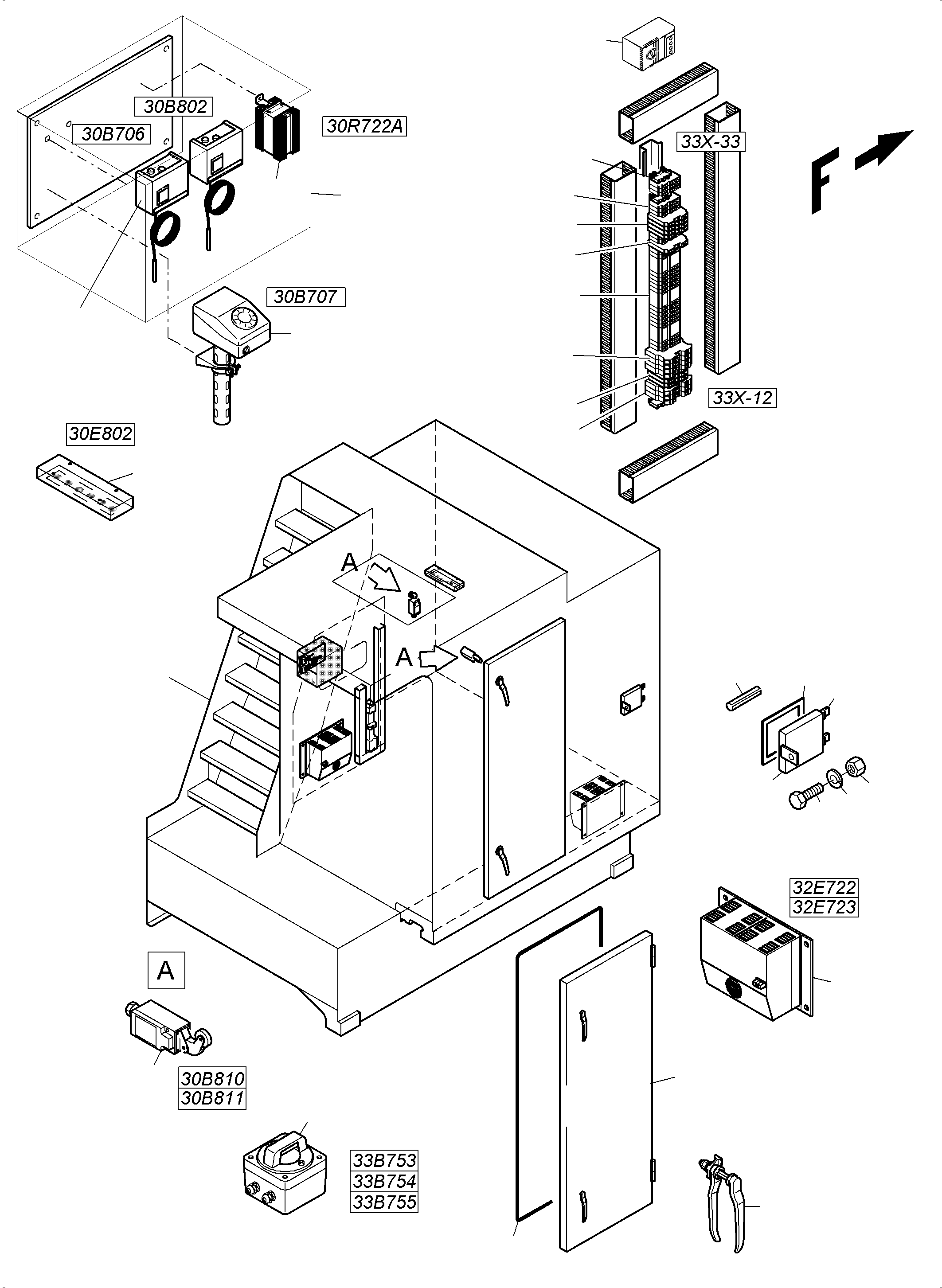 Switch cabinet assy. 958 539 40 KOMATSU