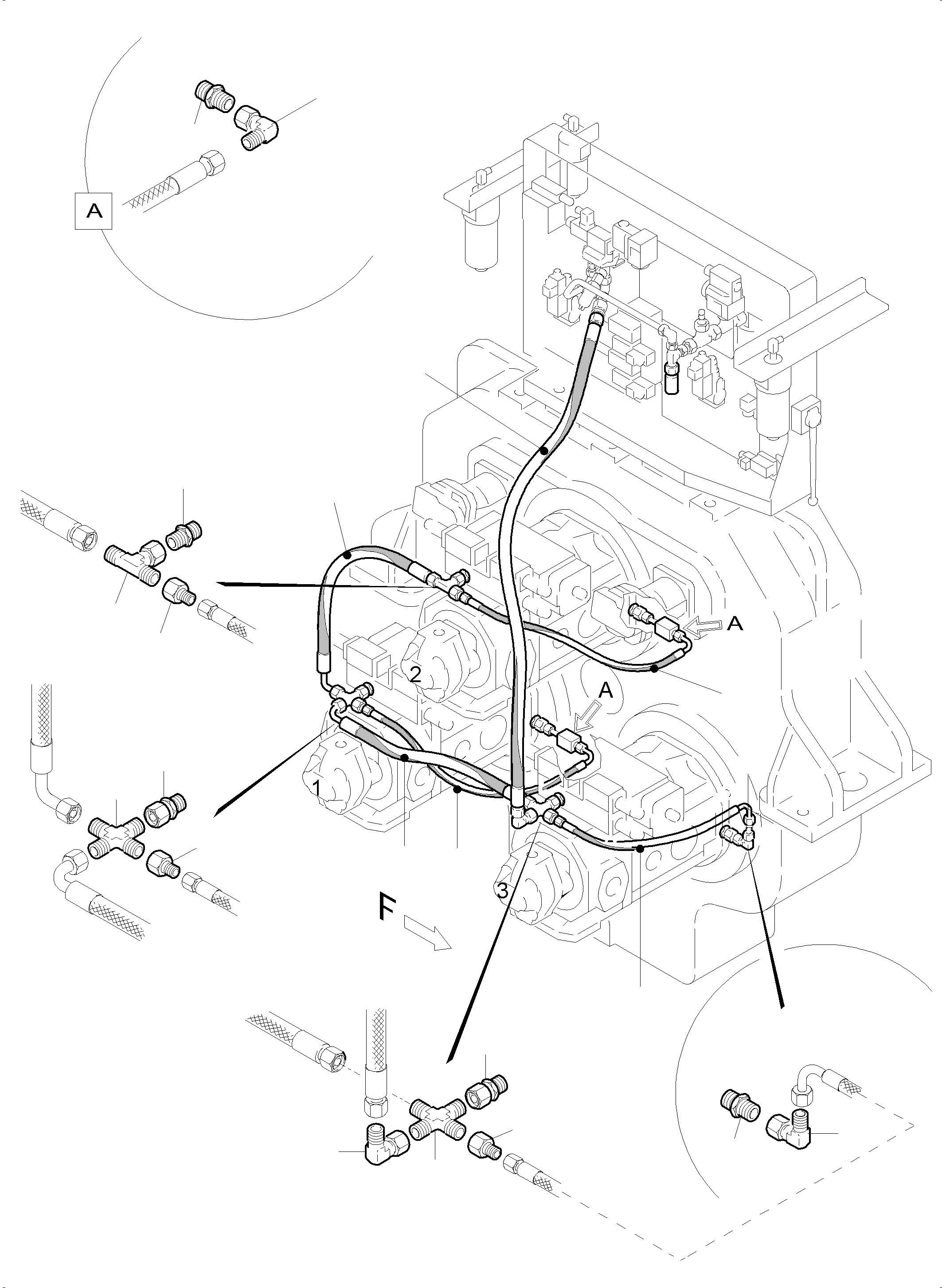 Hose assy. DN 16 x 1750 941 220 40 KOMATSU