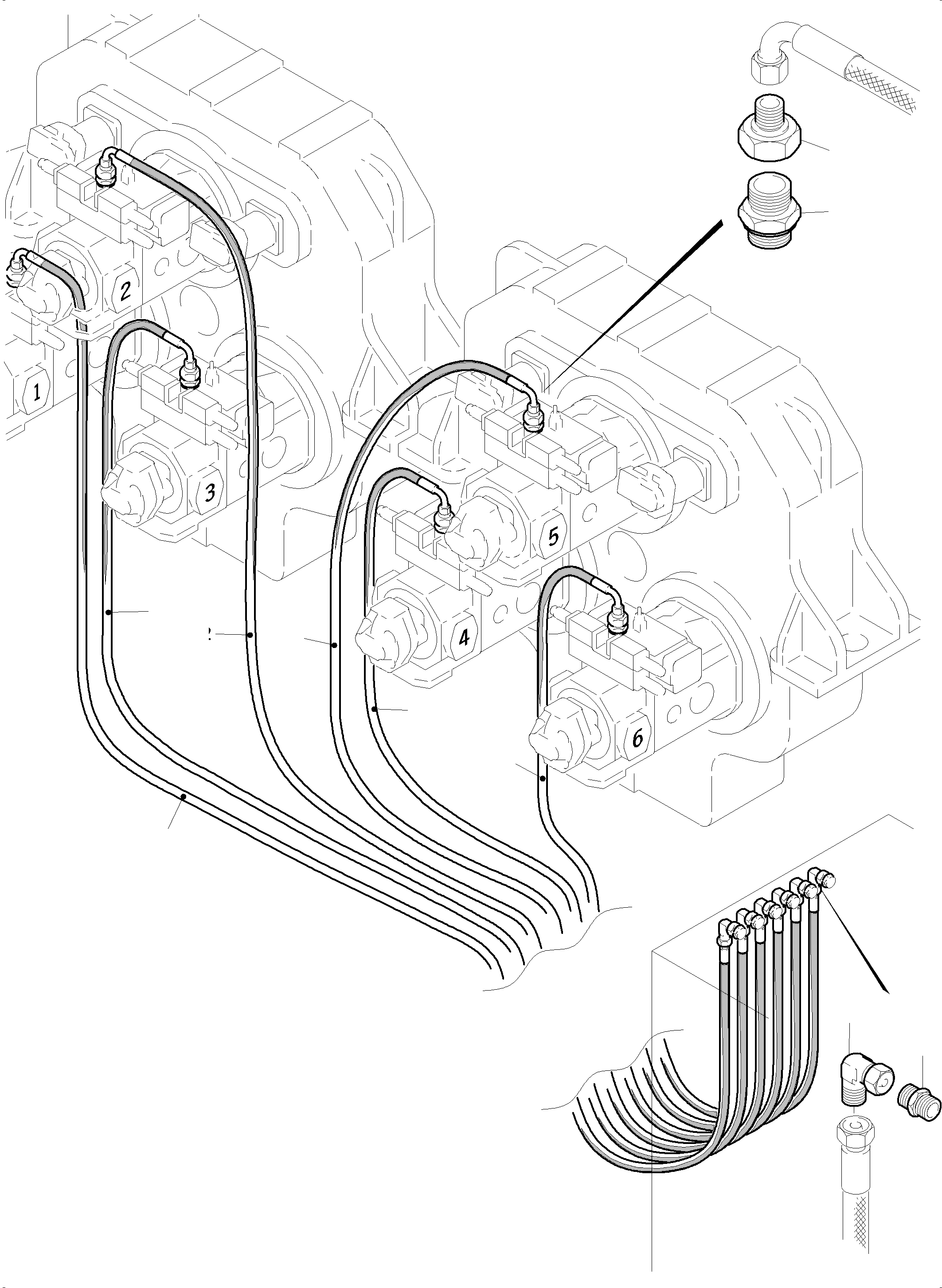 Hose assy. DN 20x6200 932 967 40 KOMATSU
