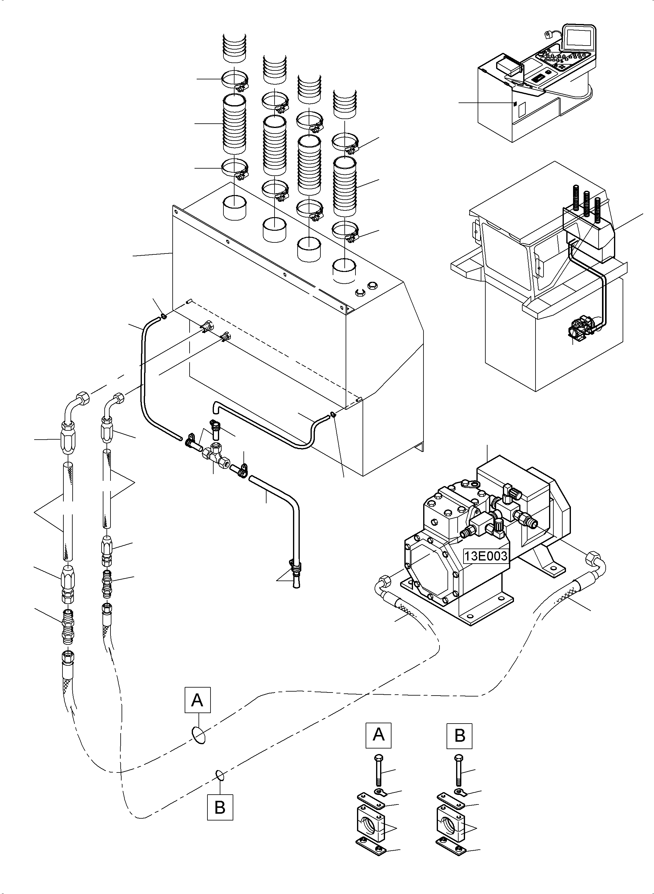 Nipple and socket 796 682 73 KOMATSU