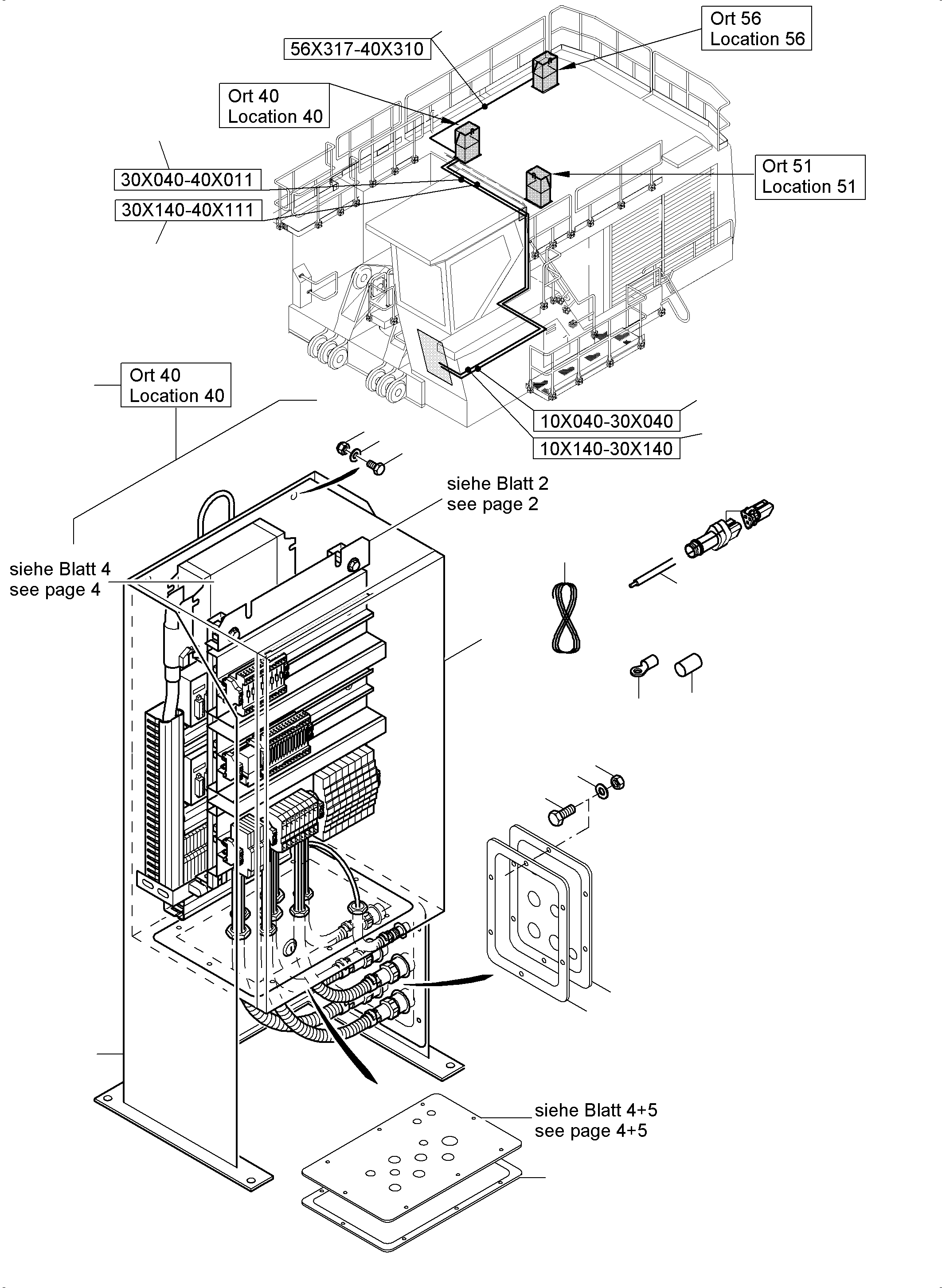 Switch cabinet assy. 960 323 40 KOMATSU