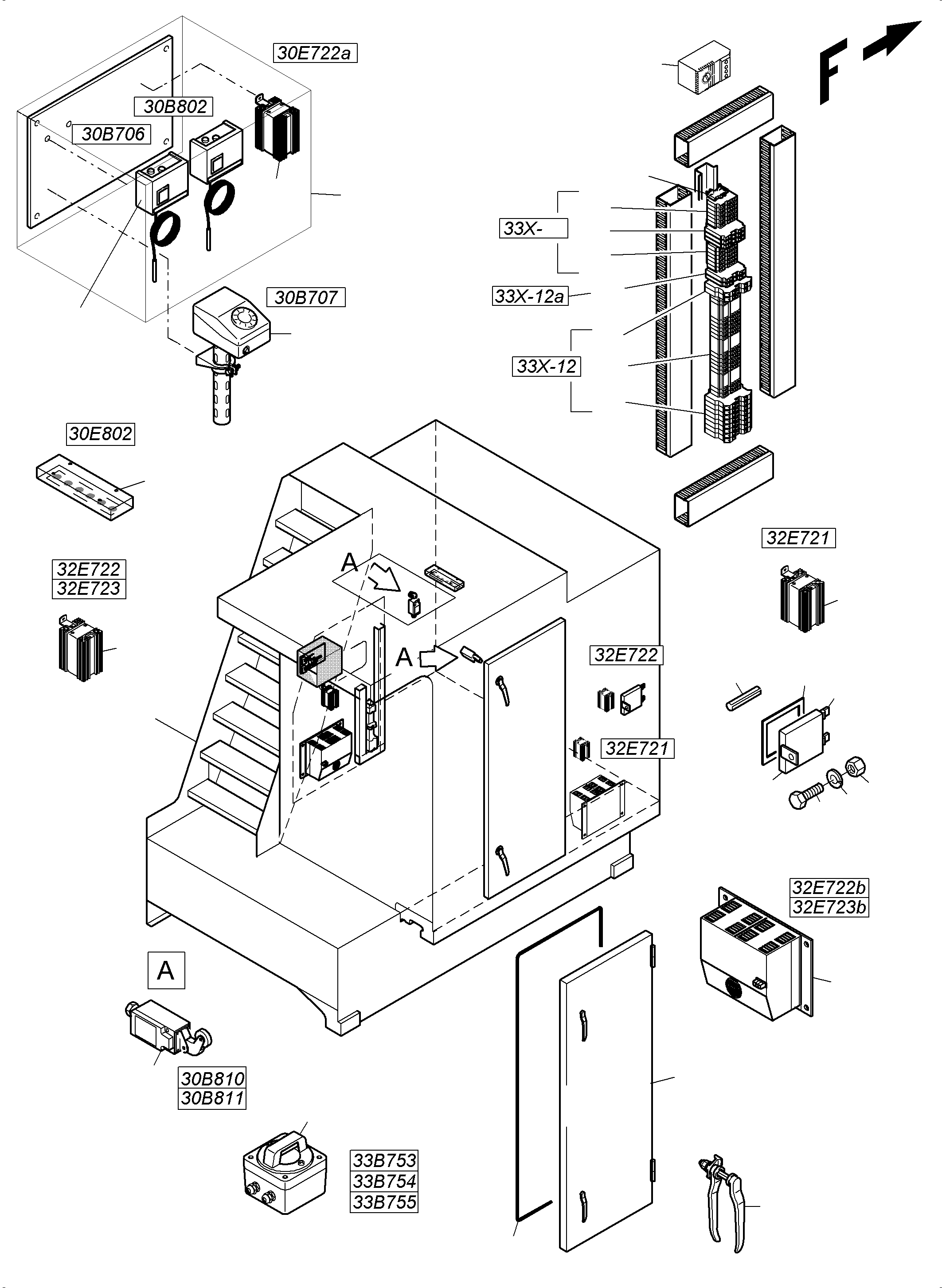 Switch cabinet assy. 958 571 40 KOMATSU