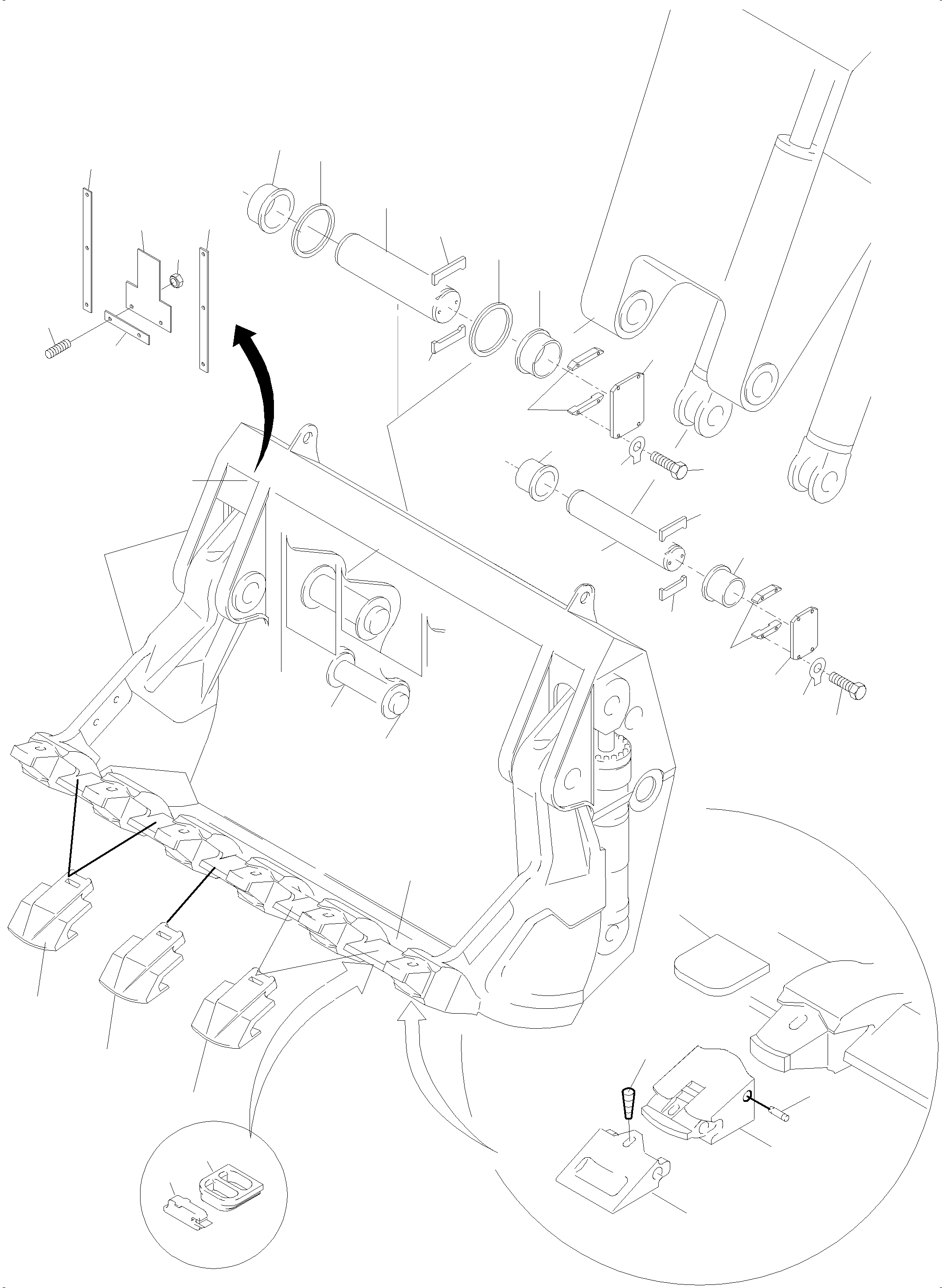 Castlip included fig nos. 63-71 950 218 40 KOMATSU