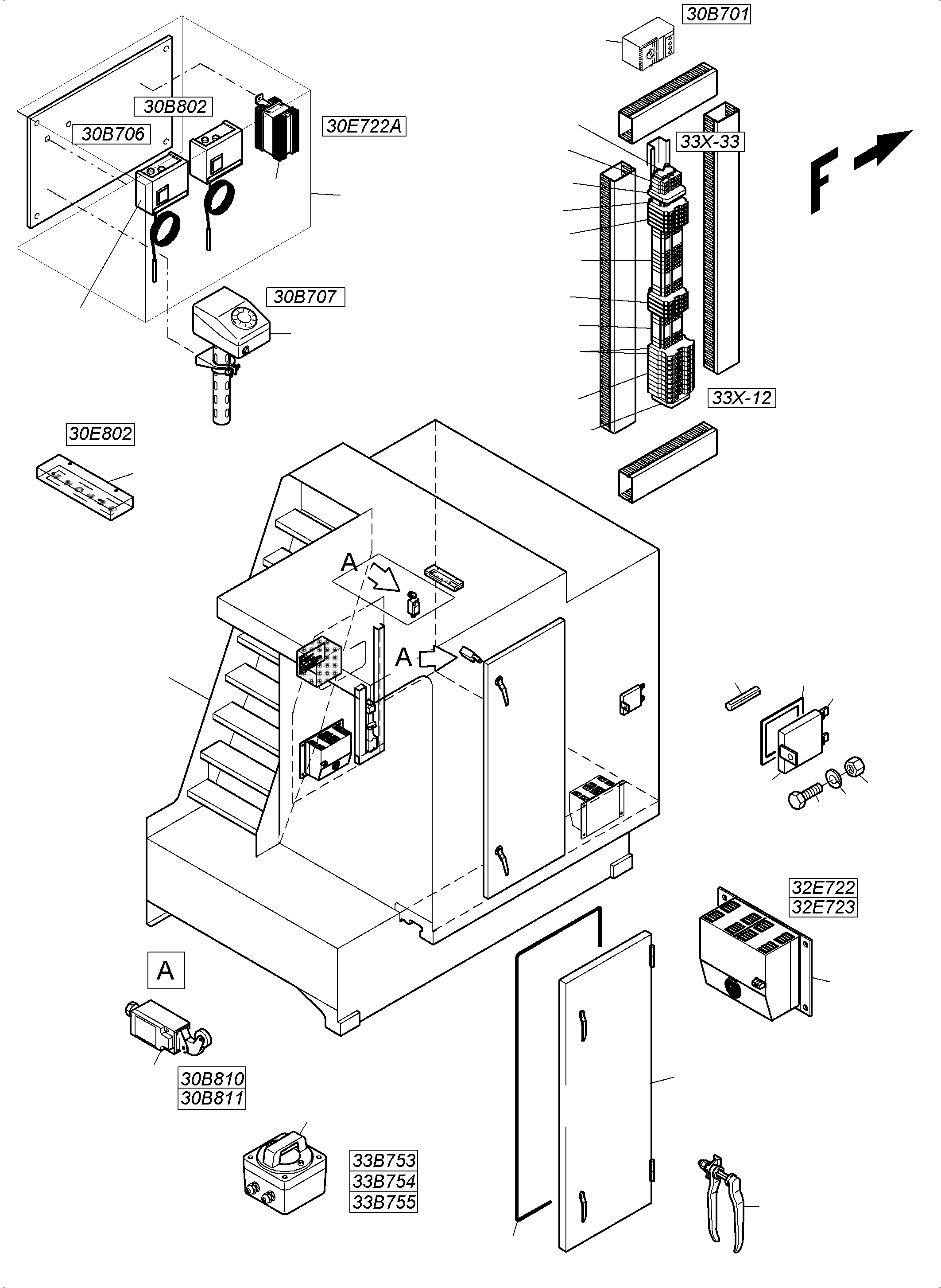 Switch cabinet assy. 958 660 40 KOMATSU