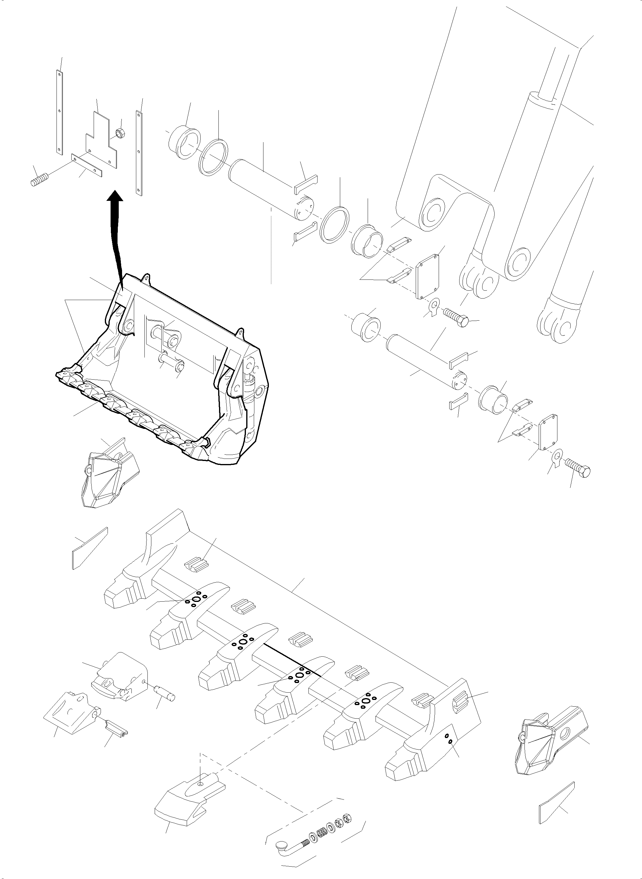 Cast Lip assy , incl. pos. 71 - 85 950 246 40 KOMATSU