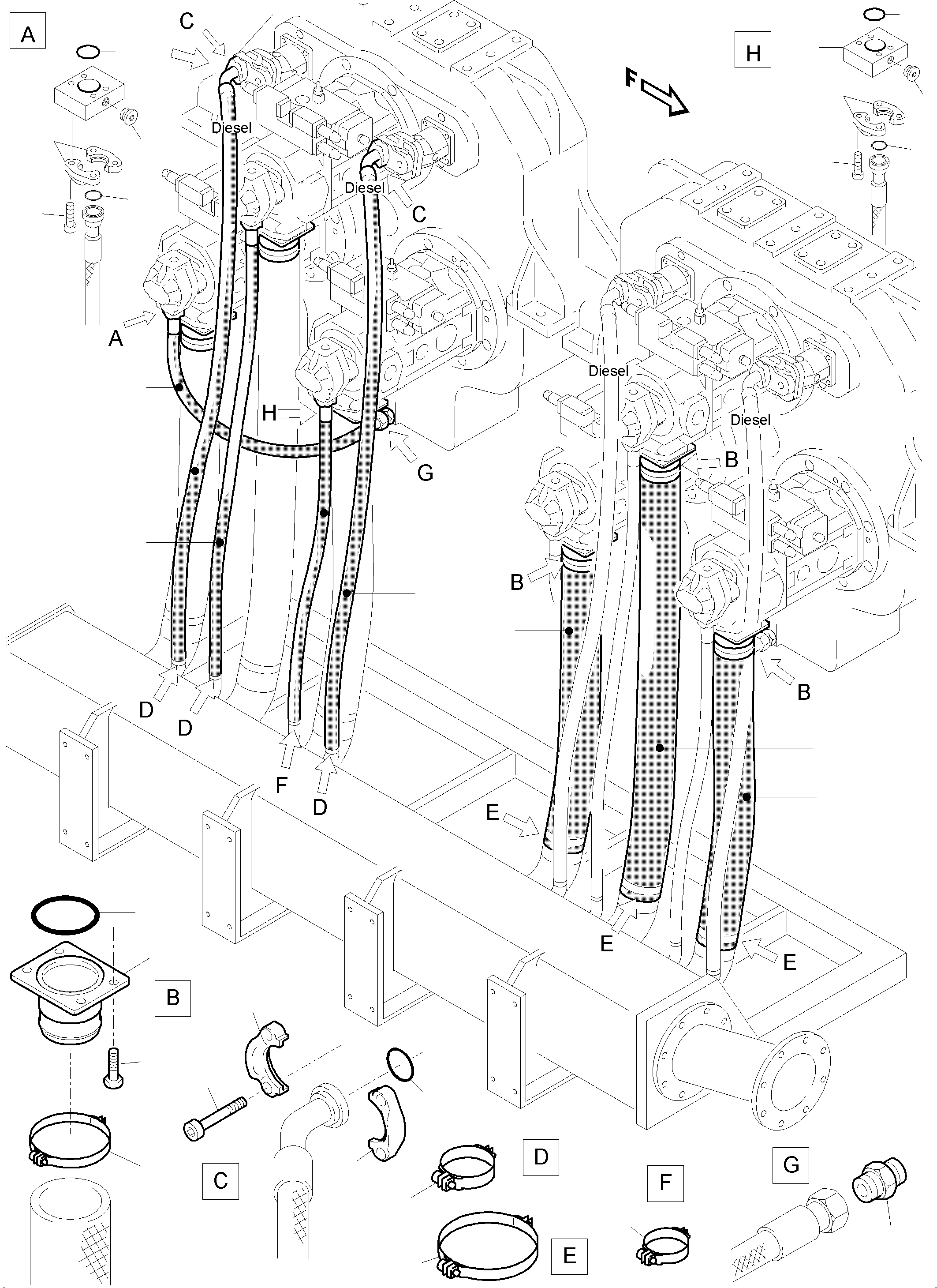 Intermediate Flange 2 1/2" 950 529 40 KOMATSU