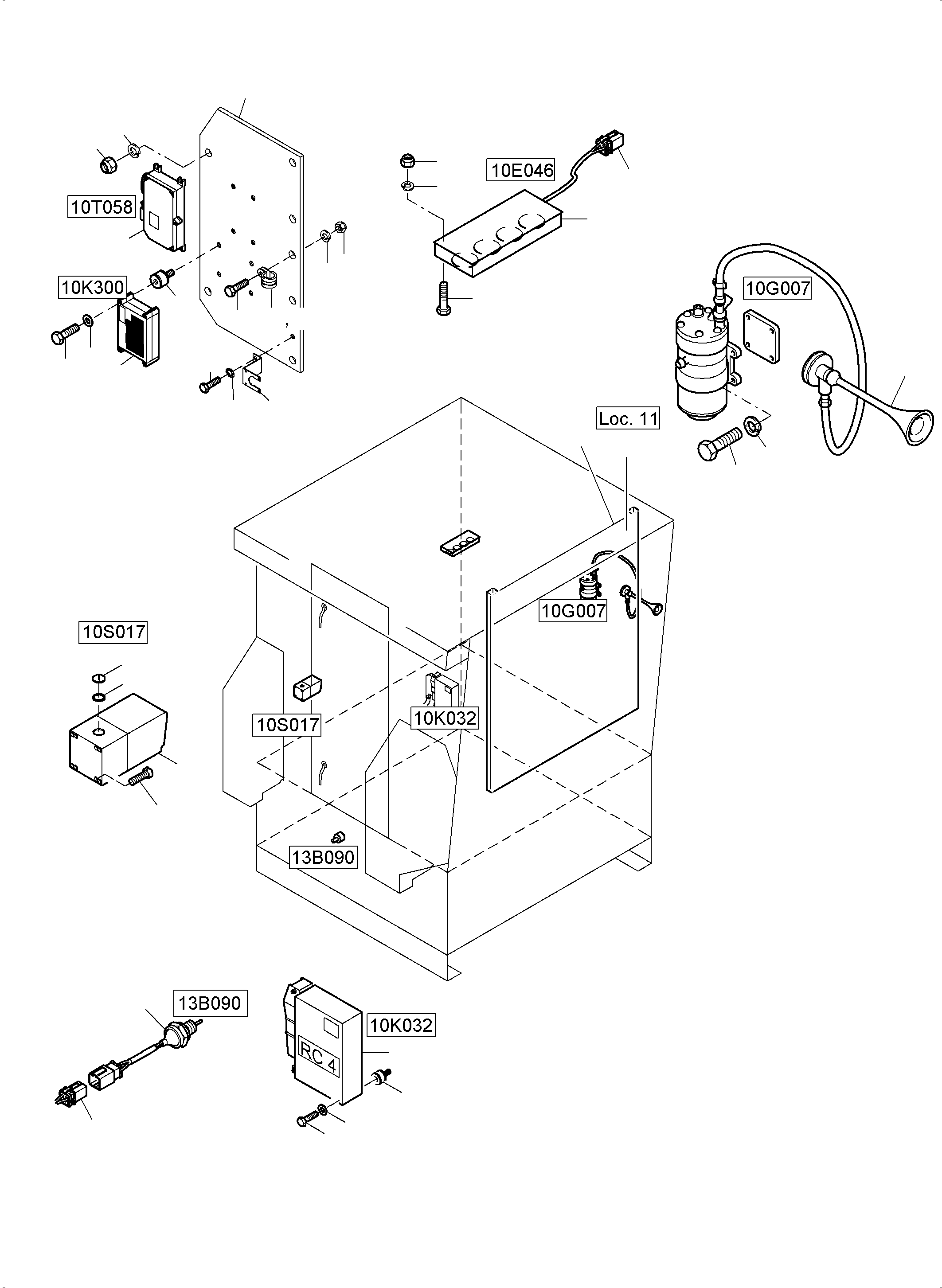 Assembly box 963 107 40 KOMATSU