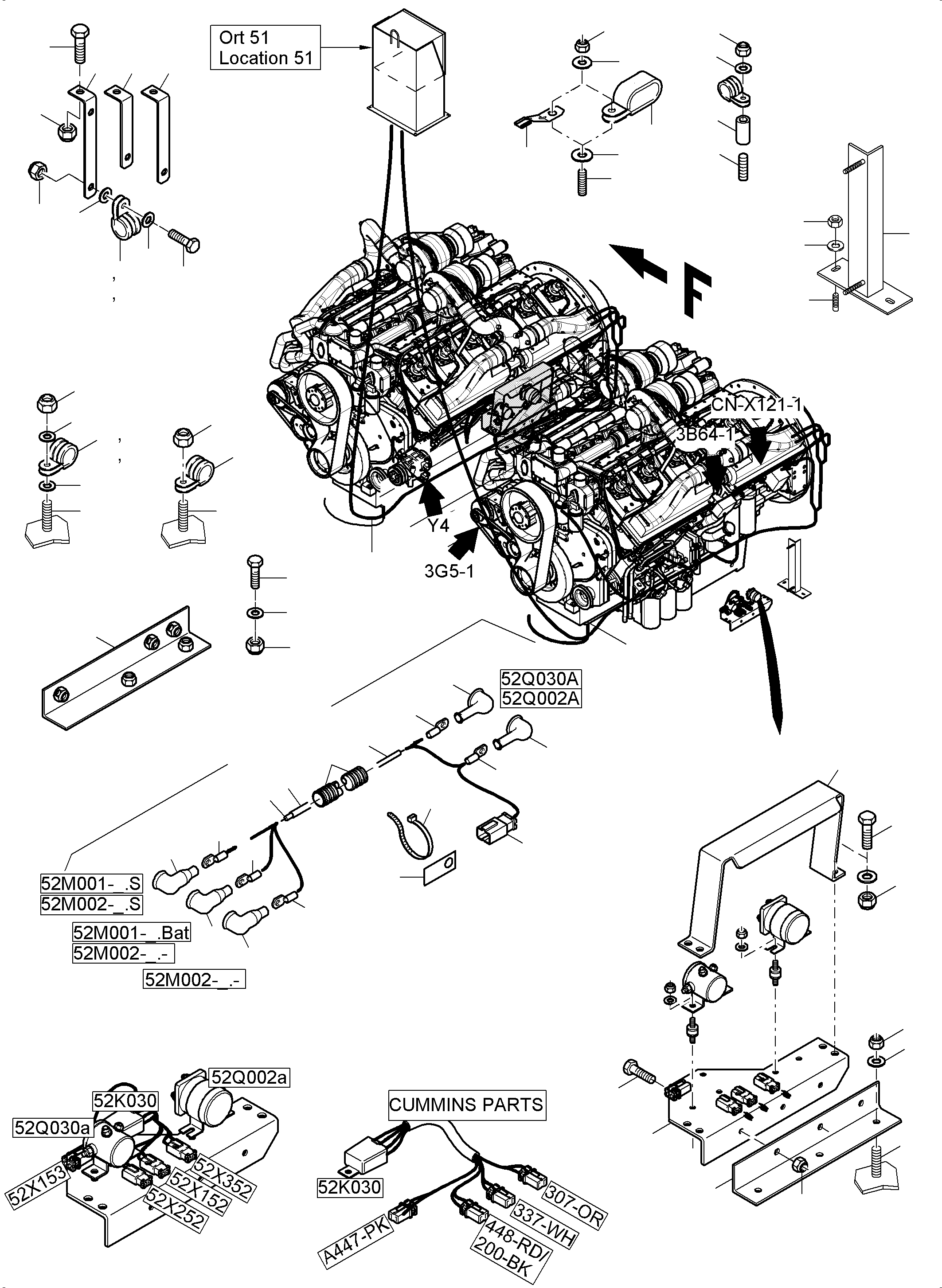 Socket assy. with protective housing 962 539 40 KOMATSU