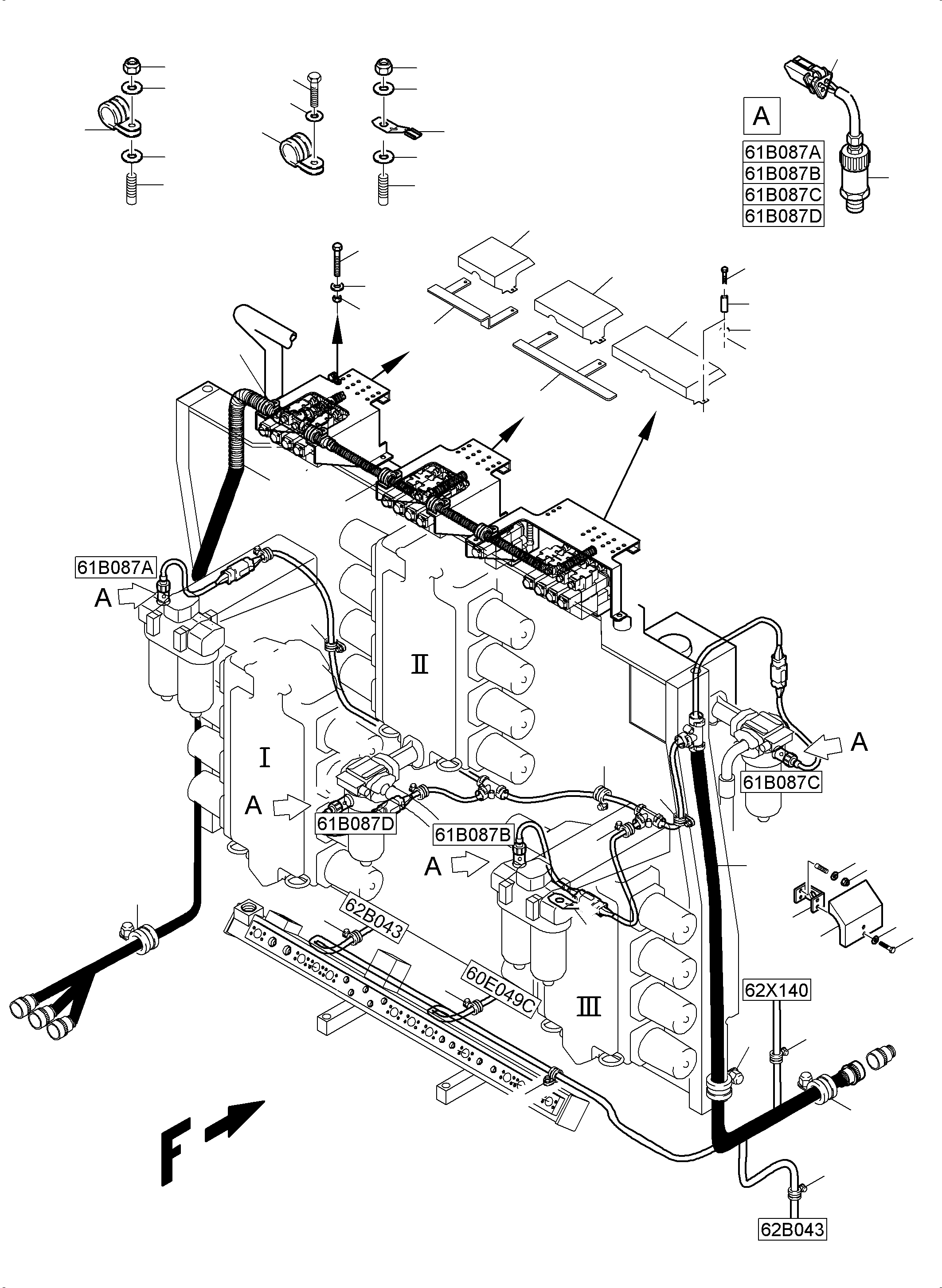 Harness pump pressure 963 317 40 KOMATSU