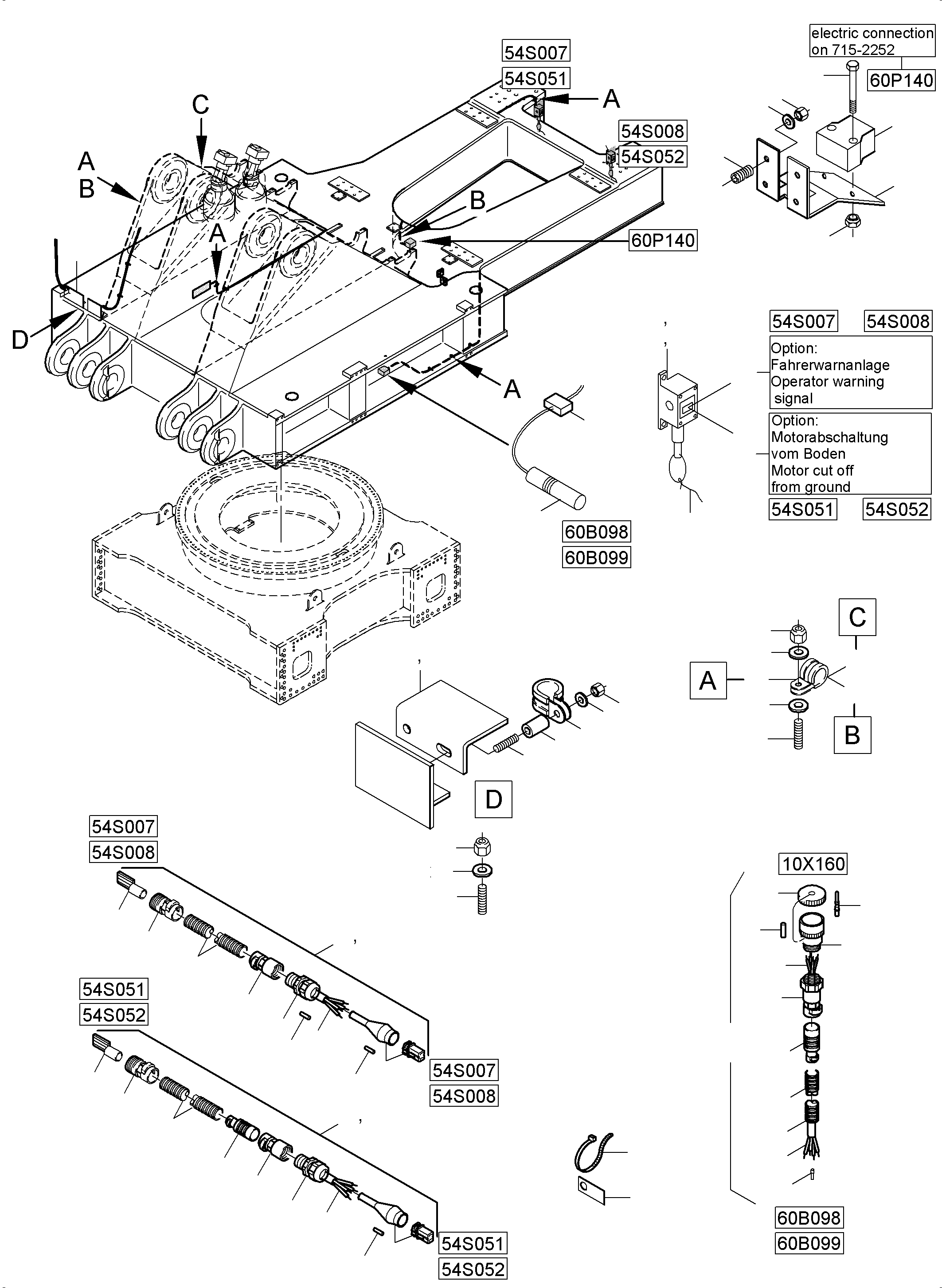 Harness sprocket sensor 963 318 40 KOMATSU