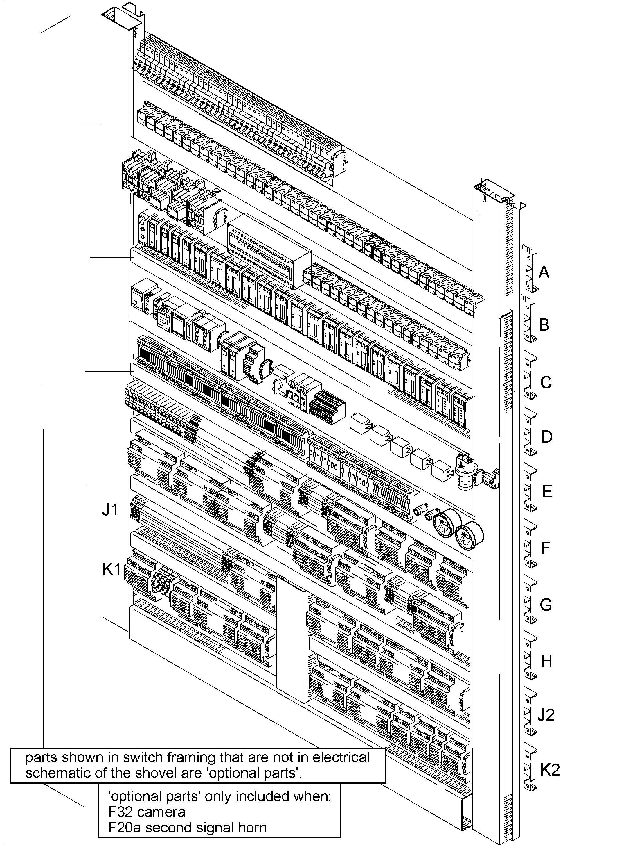 Switch framing 957 848 40 KOMATSU