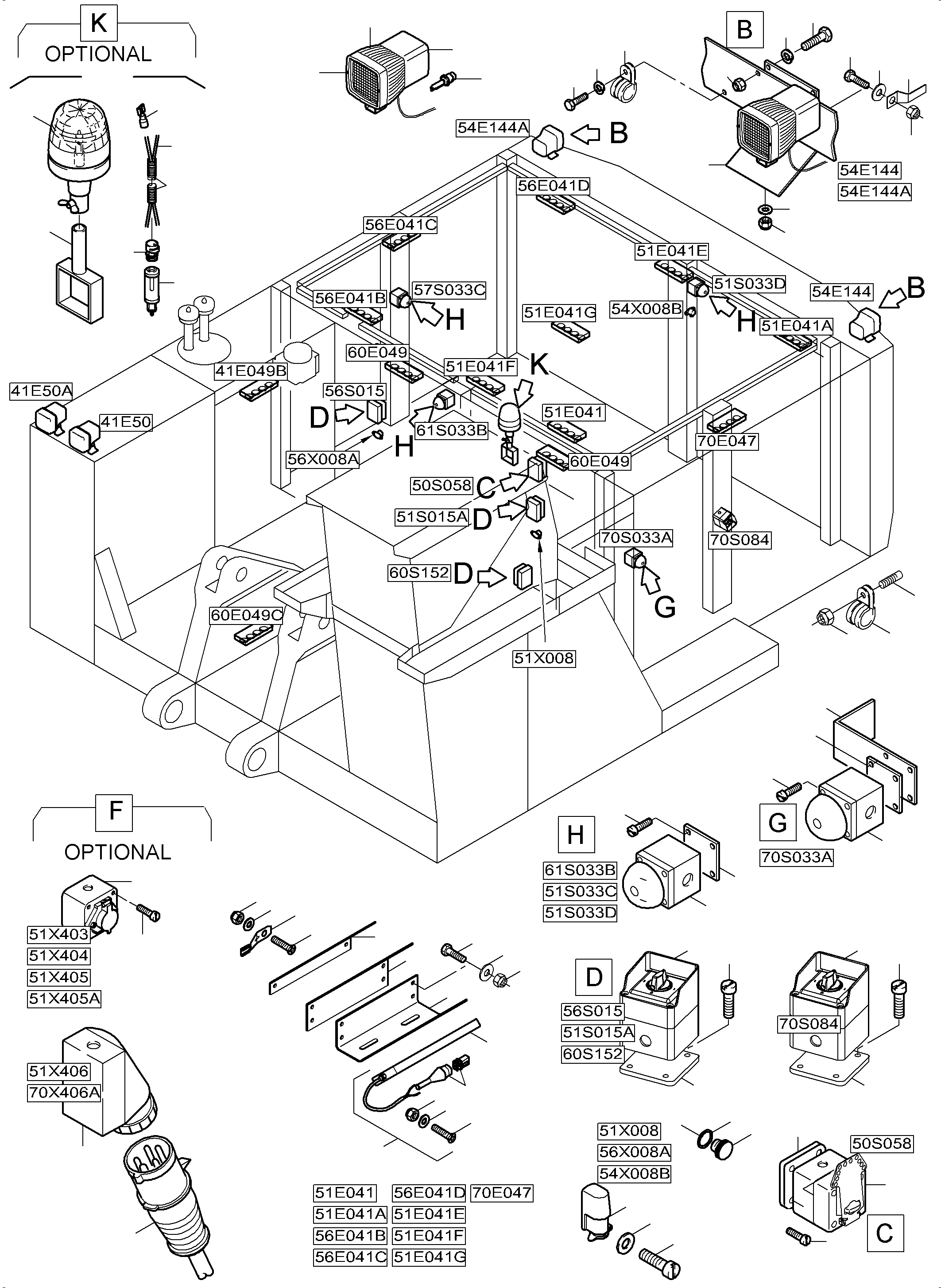Harness sockets 51X403 966 002 40 KOMATSU