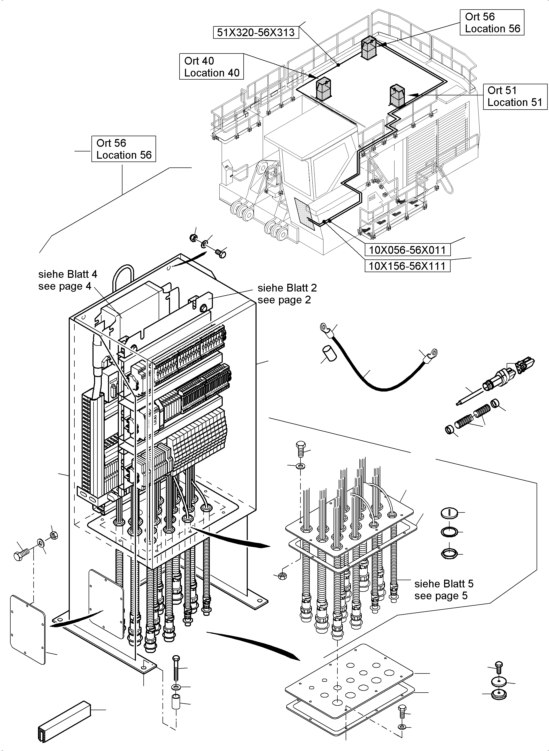 Switch framing assy. 963 310 40 KOMATSU