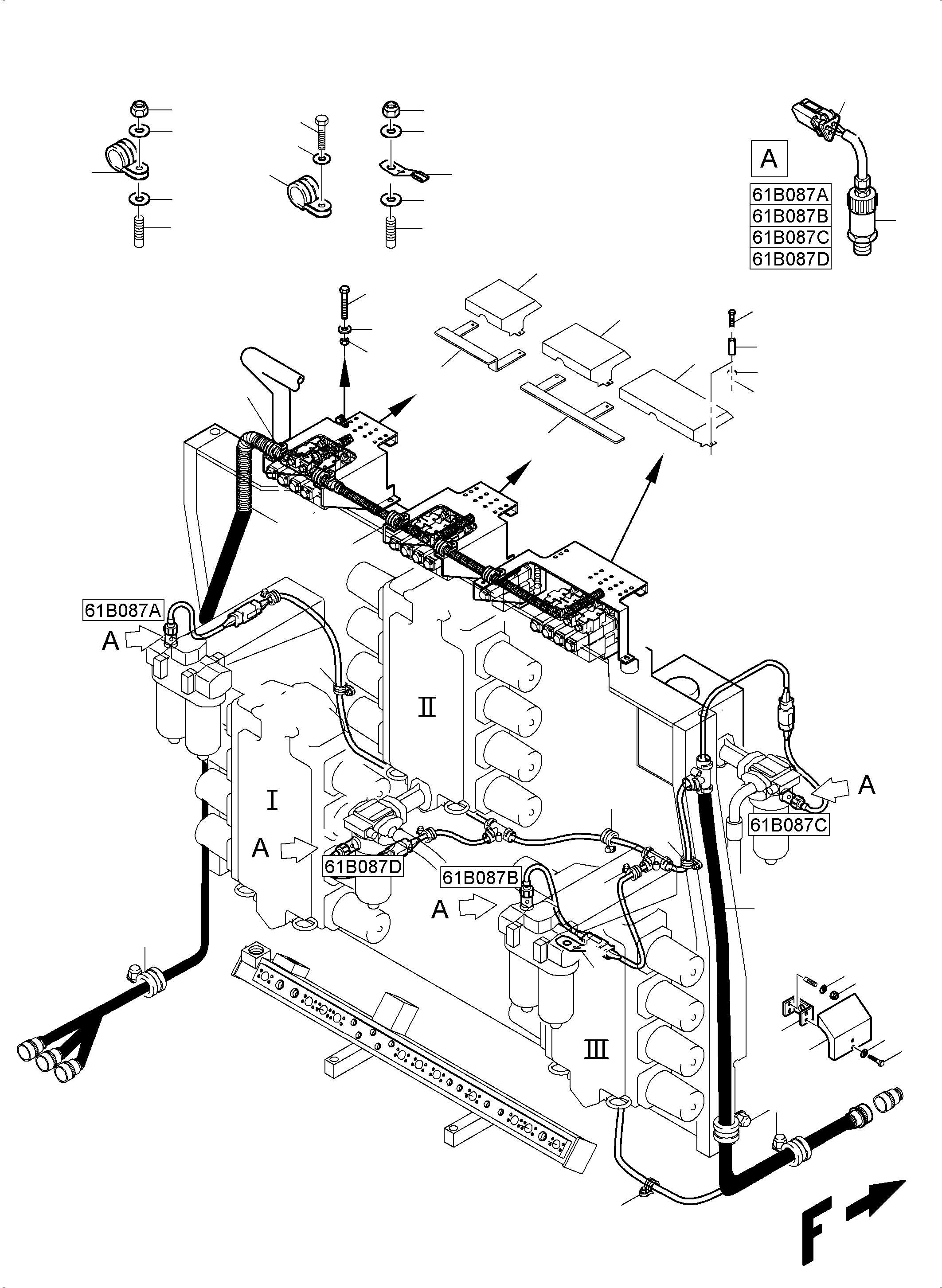 Harness pump pressure 967 830 40 KOMATSU