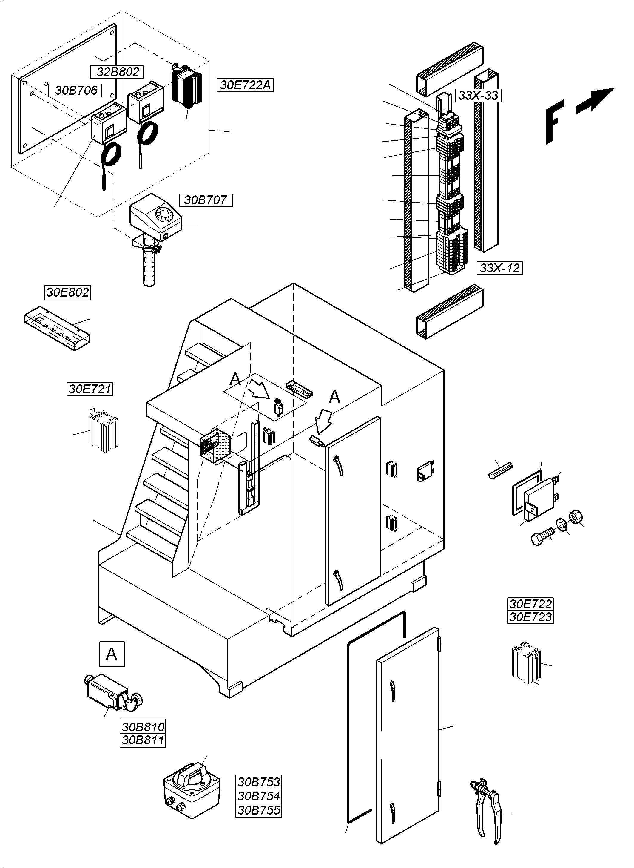 Switch cabinet assy. 958 682 40 KOMATSU