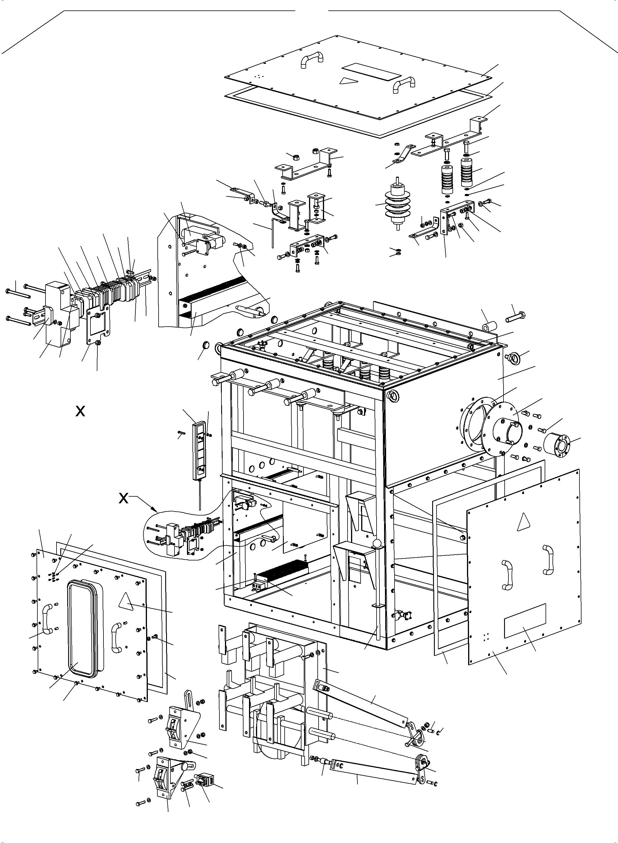 Connection box with overvoltage protection assy. 958 684 40 KOMATSU