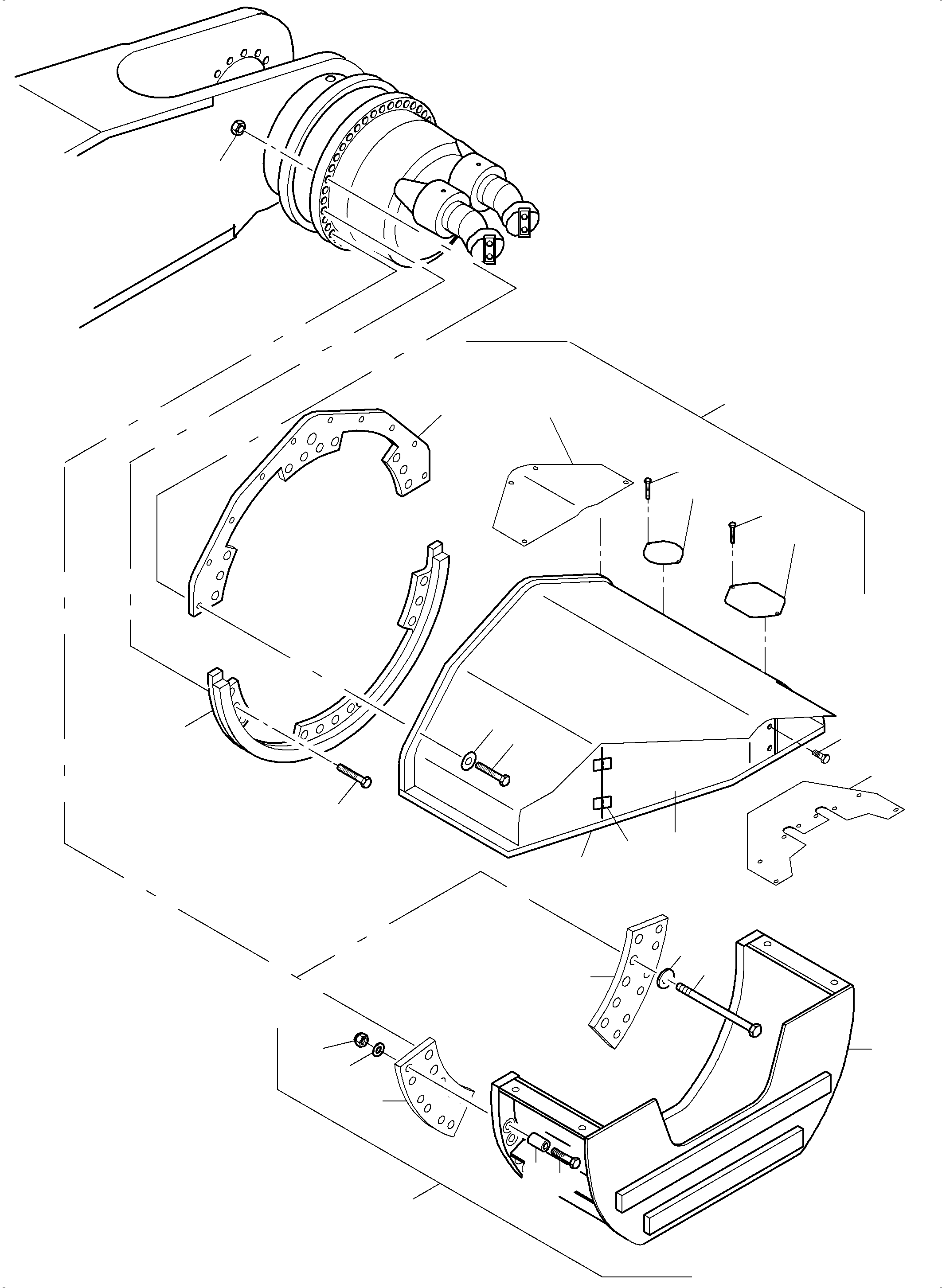 Cover, right 961 296 40 KOMATSU