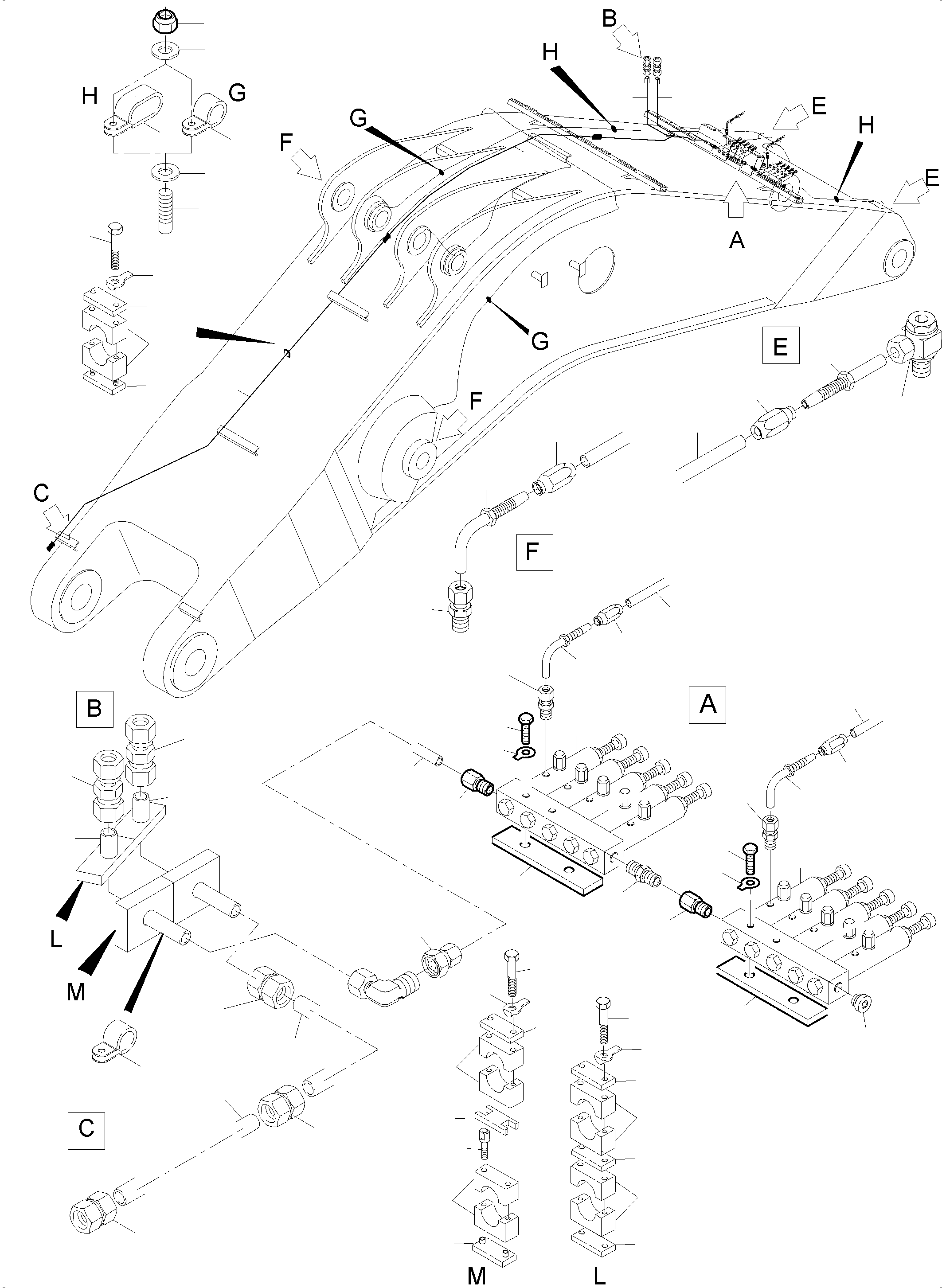 Труба в сборе ø 25 964 982 40 KOMATSU