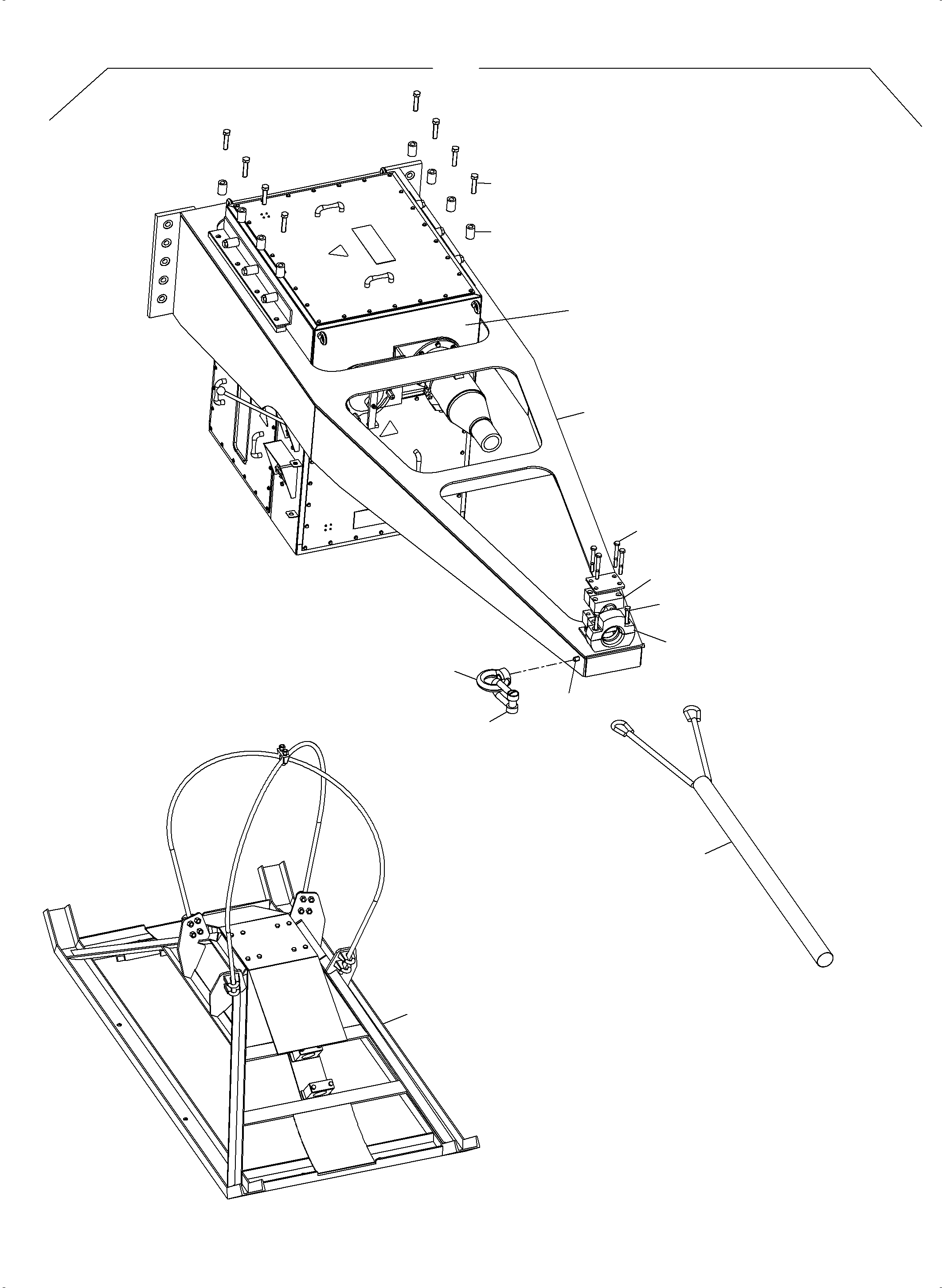 Lifting device for cable, cpl. 962 275 40 KOMATSU