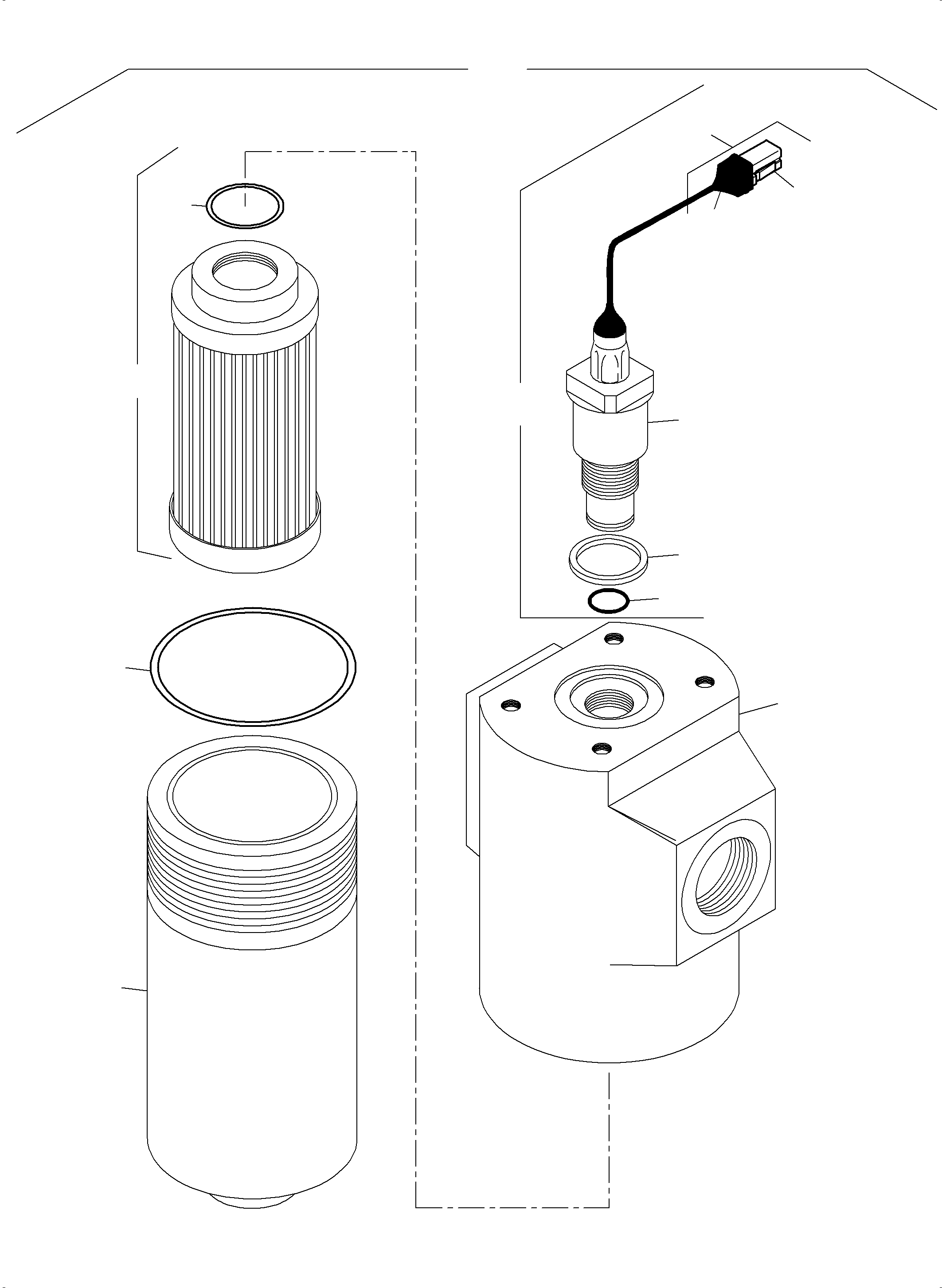 Pressure filter assy 951 127 40 KOMATSU