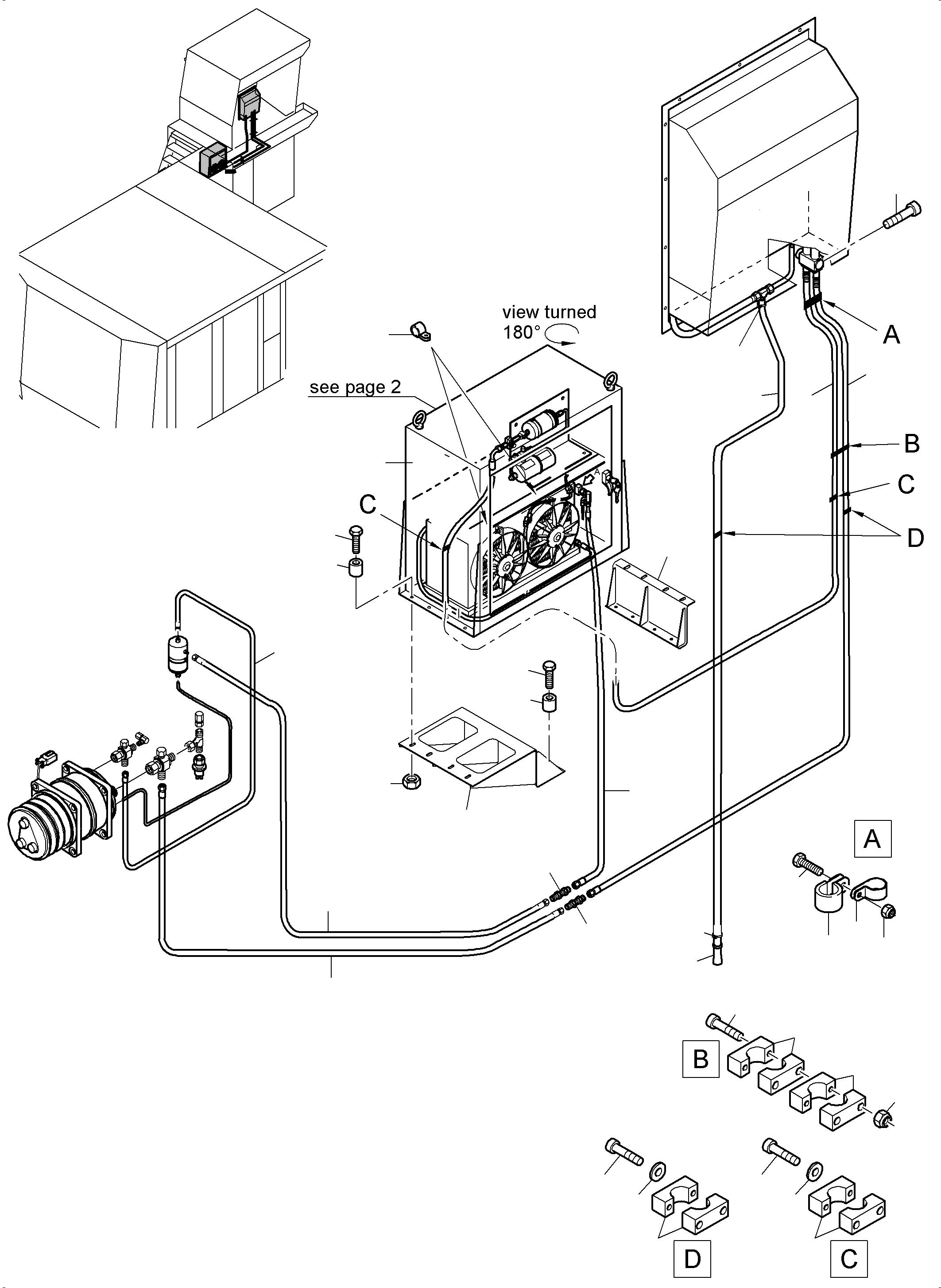 Harness 2. air condition unit 30X035 - 35X002 976 615 40 KOMATSU