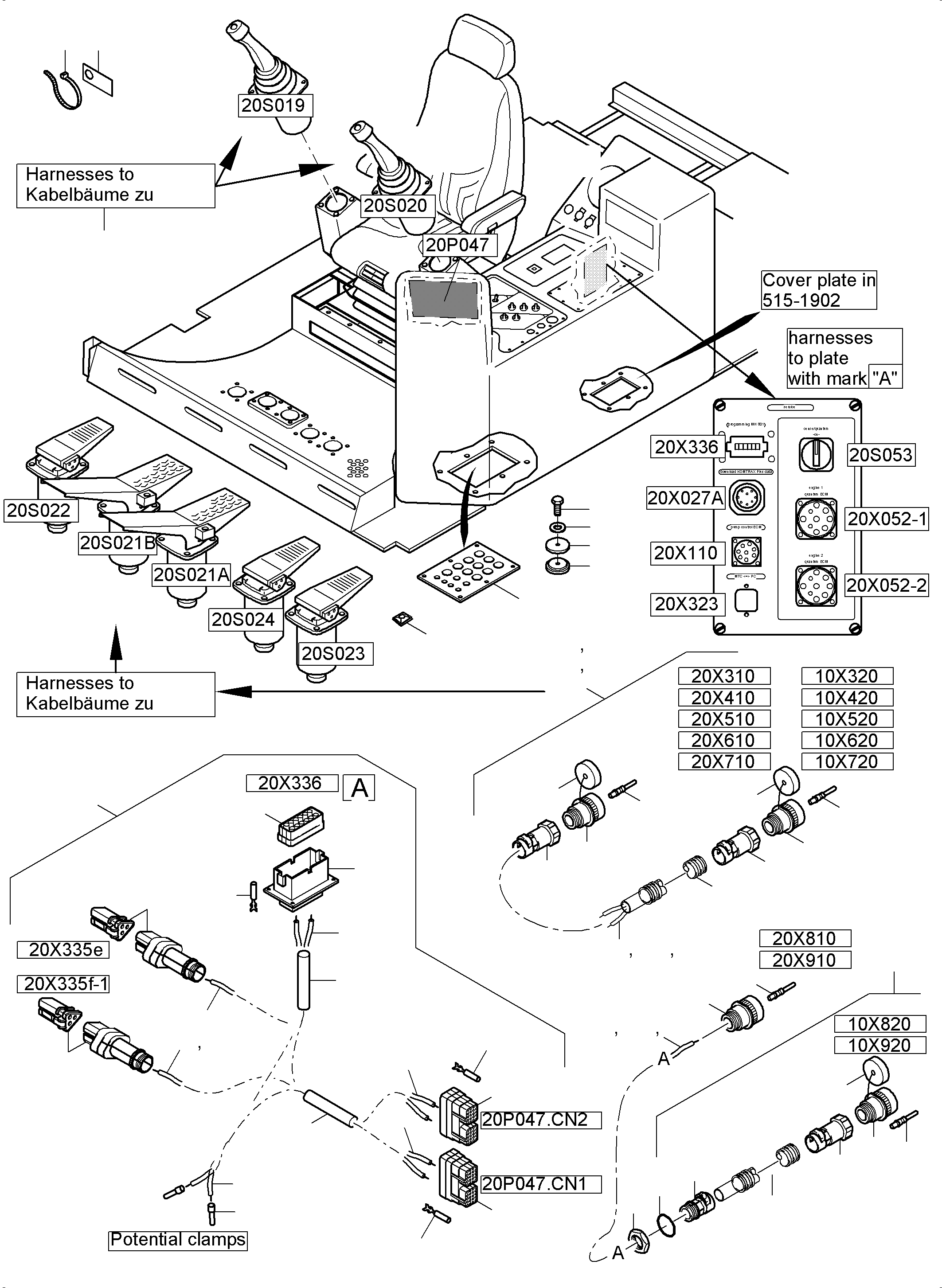 Harness 10XF20-20 977 052 40 KOMATSU