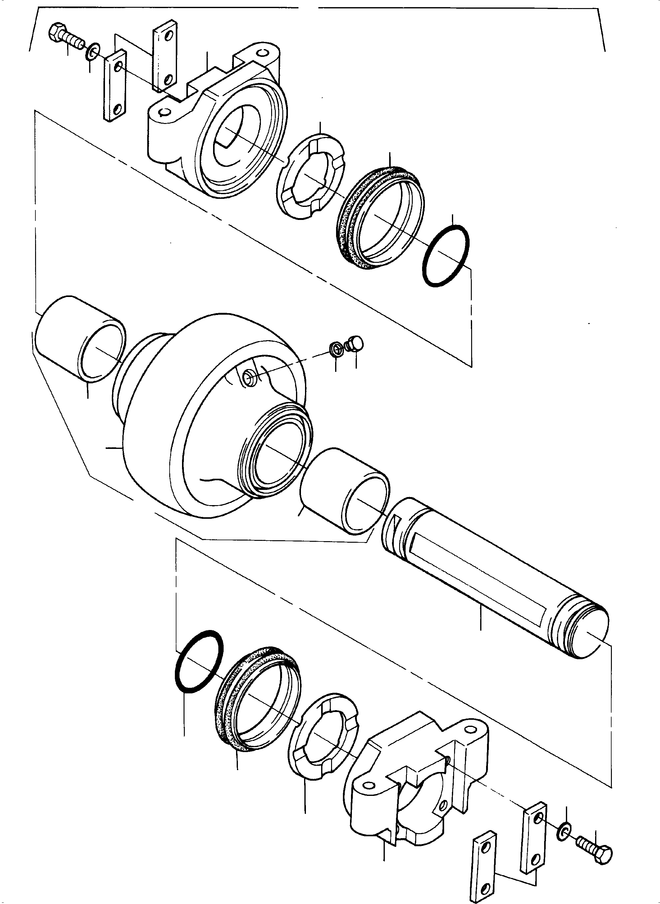 Bottom roller, assy. 970 775 40 KOMATSU