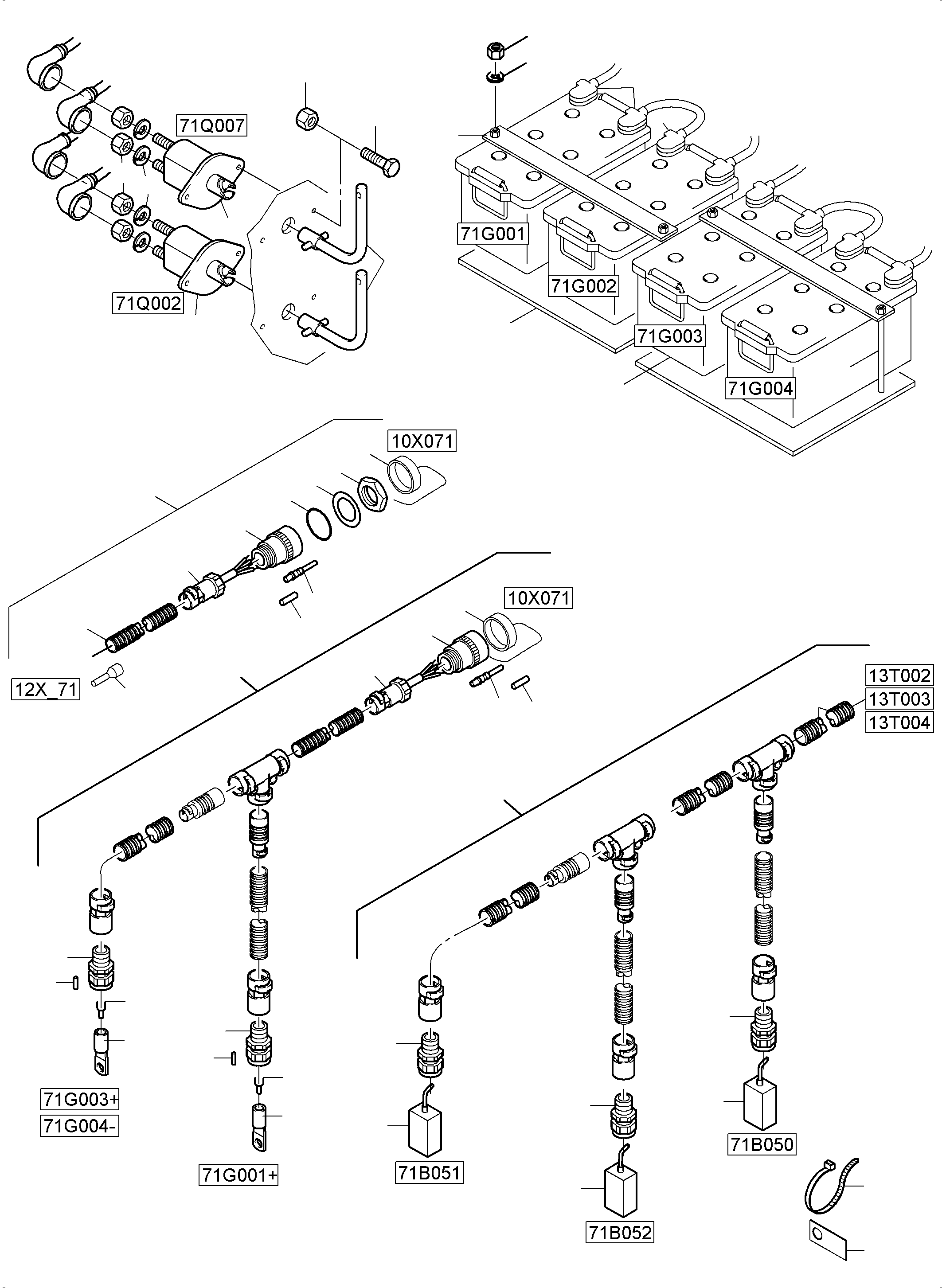 Harness 10X071-12X_71 976 625 40 KOMATSU