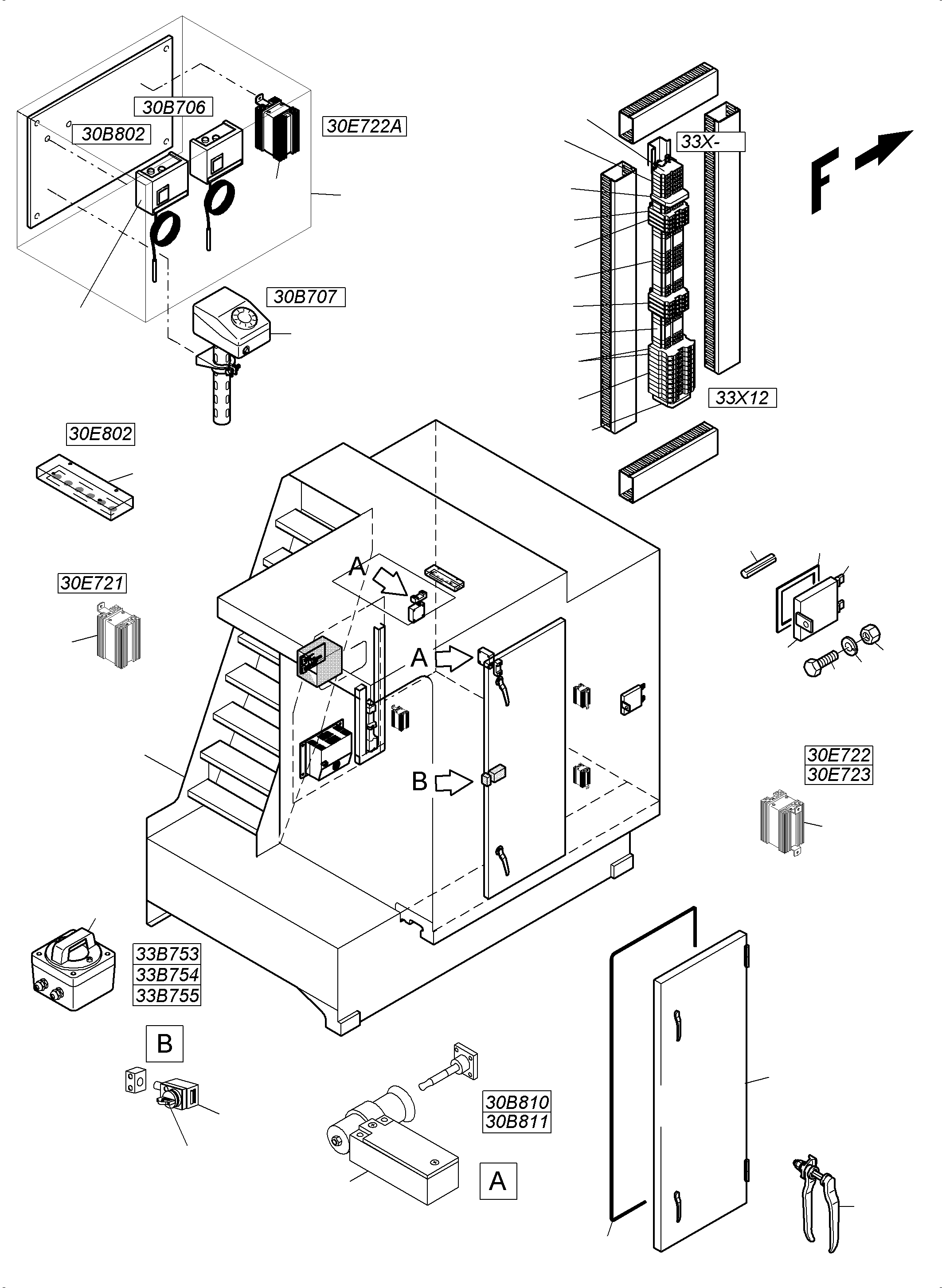 Switch cabinet assy. 971 117 40 KOMATSU
