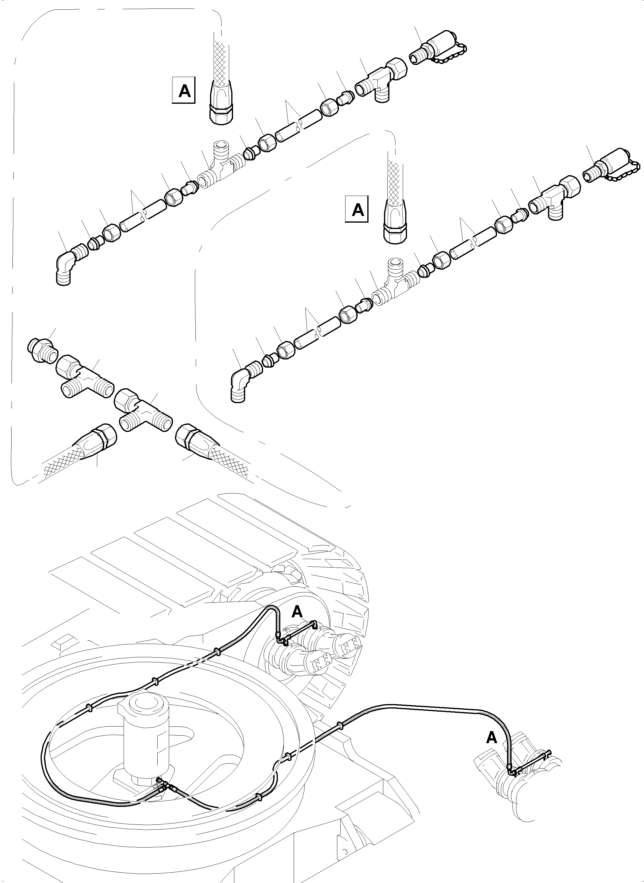 Соединительный штуцер 509 708 98 KOMATSU