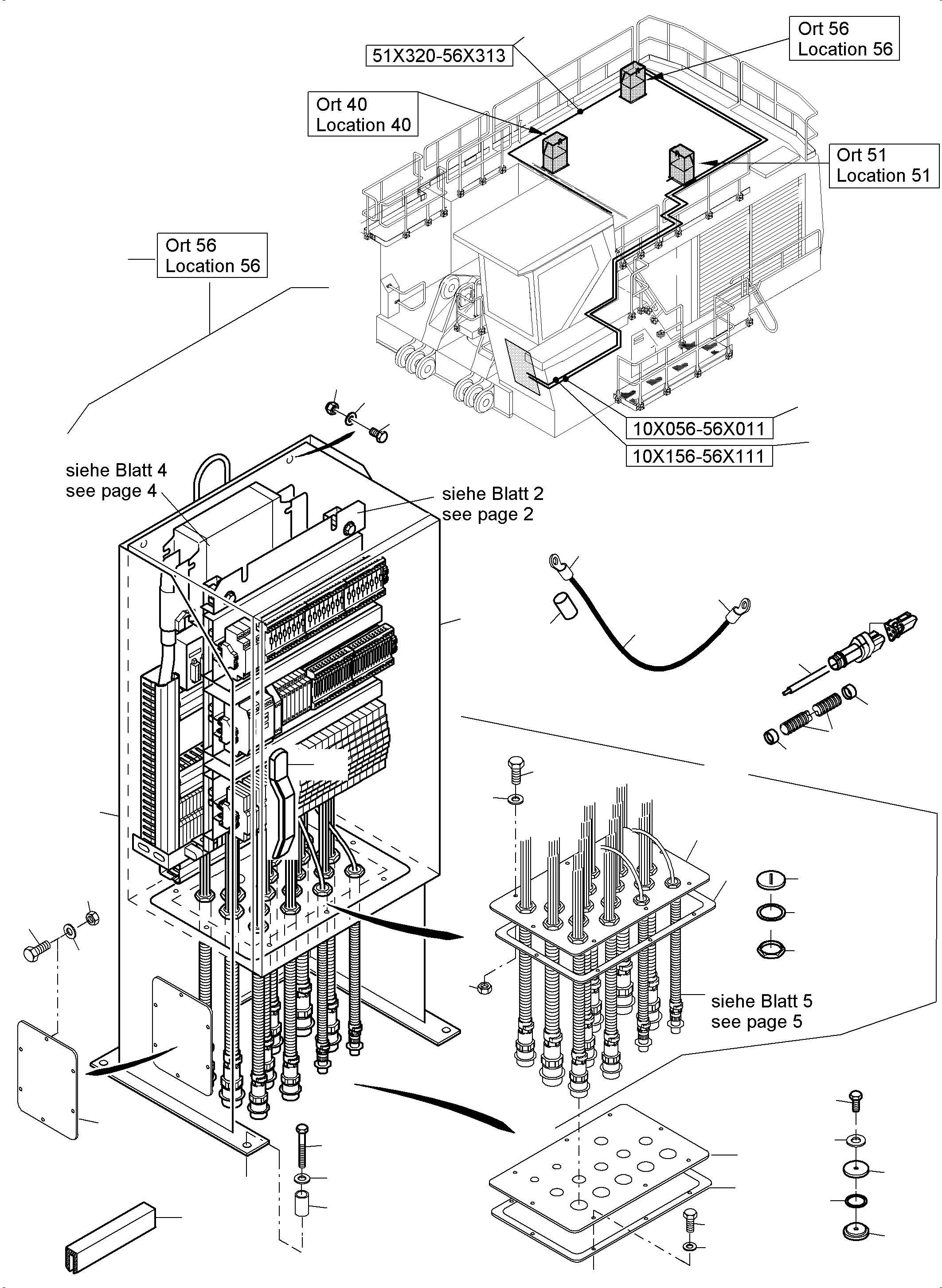 Switch framing assy. 976 629 40 KOMATSU