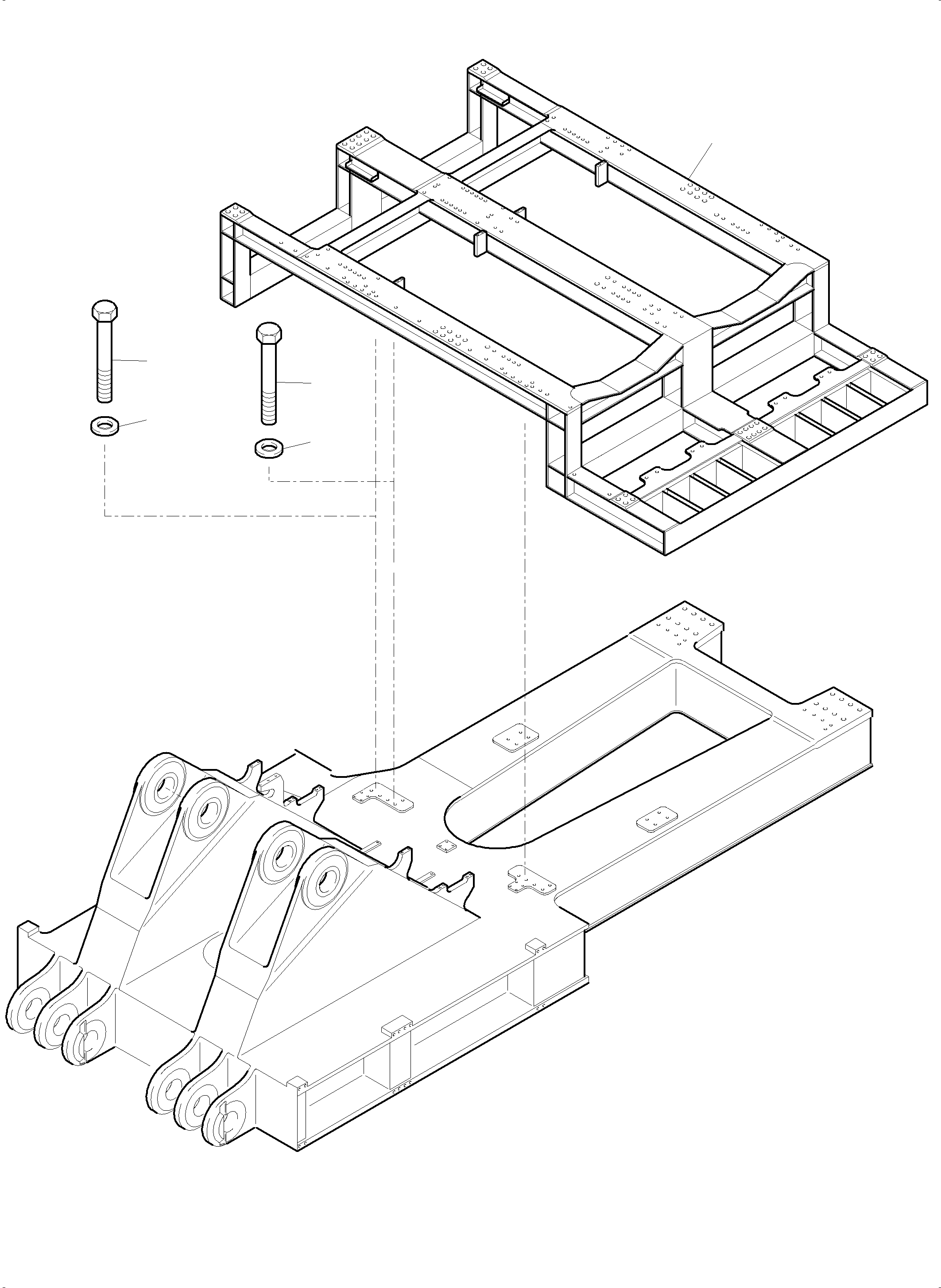 Power frame 969 590 40 KOMATSU