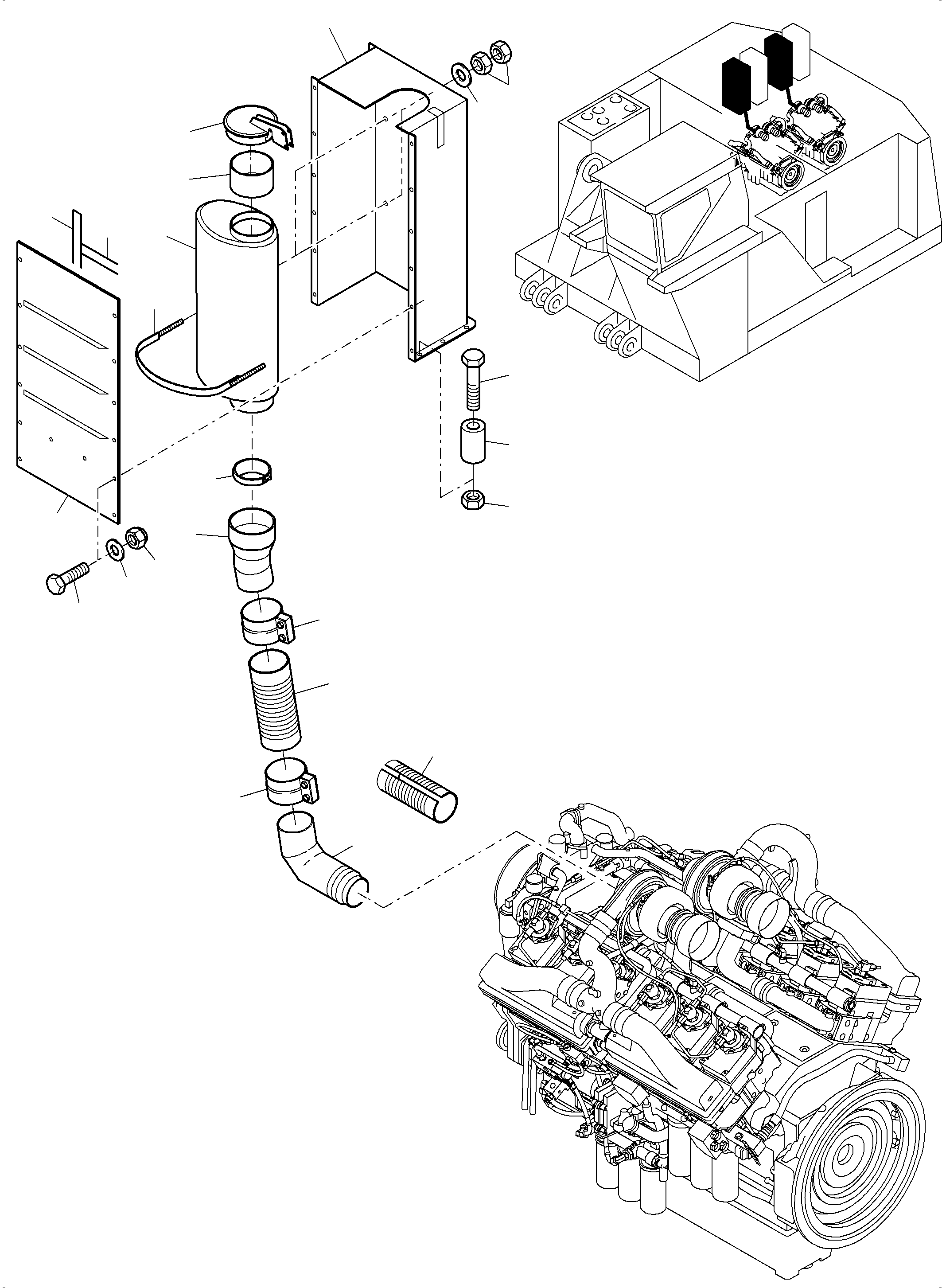 Выпускная труба 980 119 40 KOMATSU
