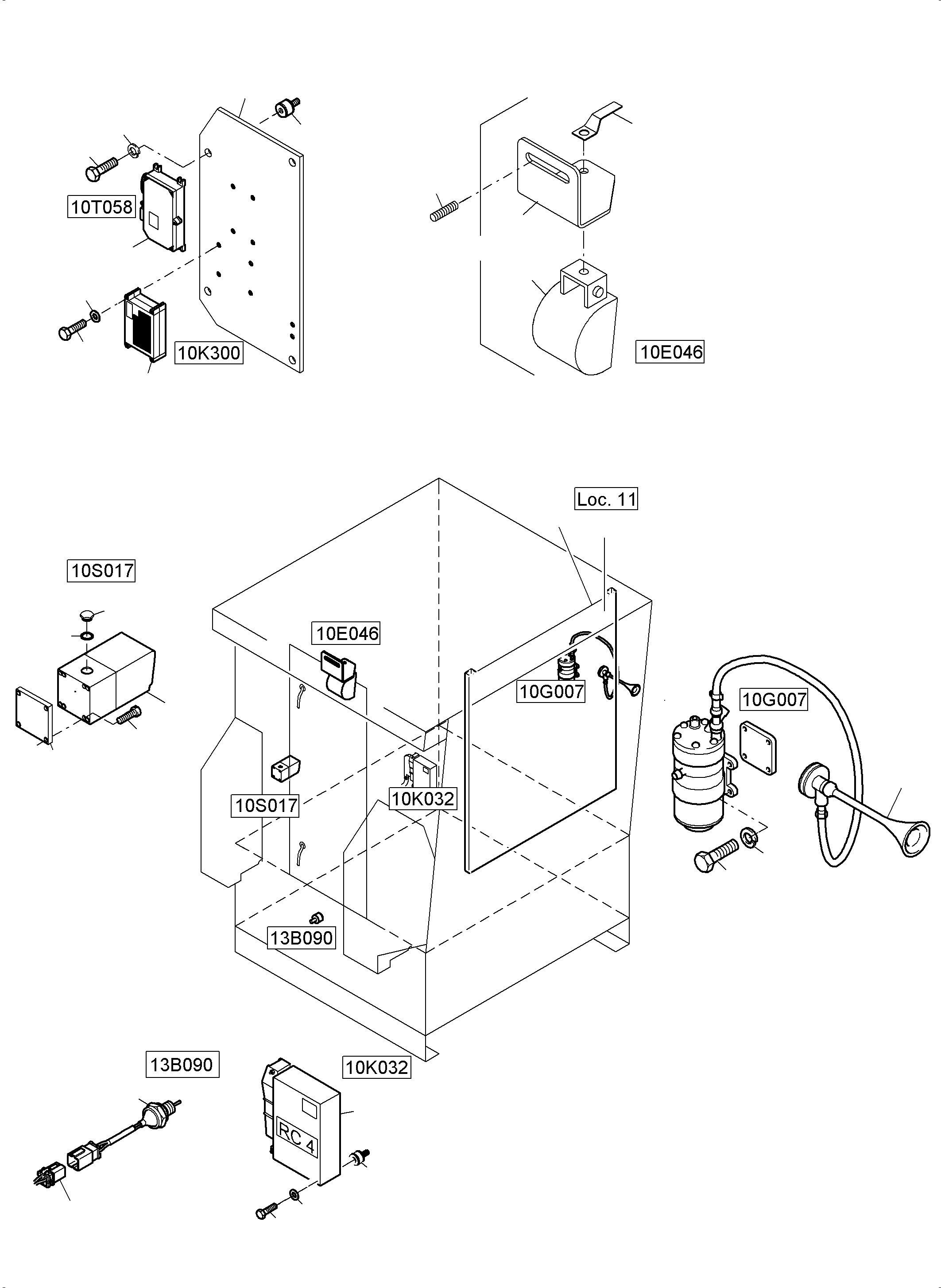 Assembly box assy. 983 901 40 KOMATSU