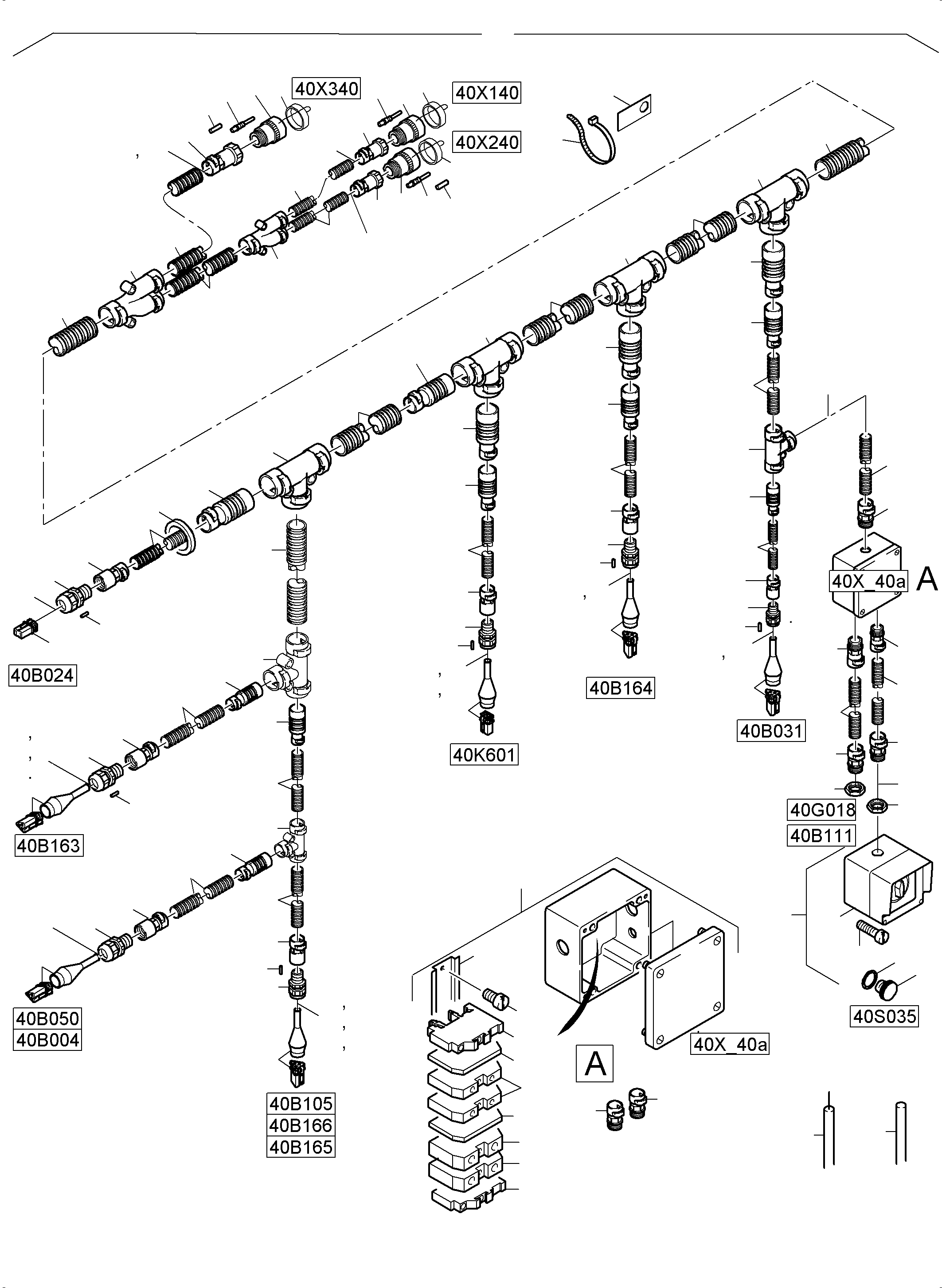 Harness pump pressure oil cooler 979 204 40 KOMATSU