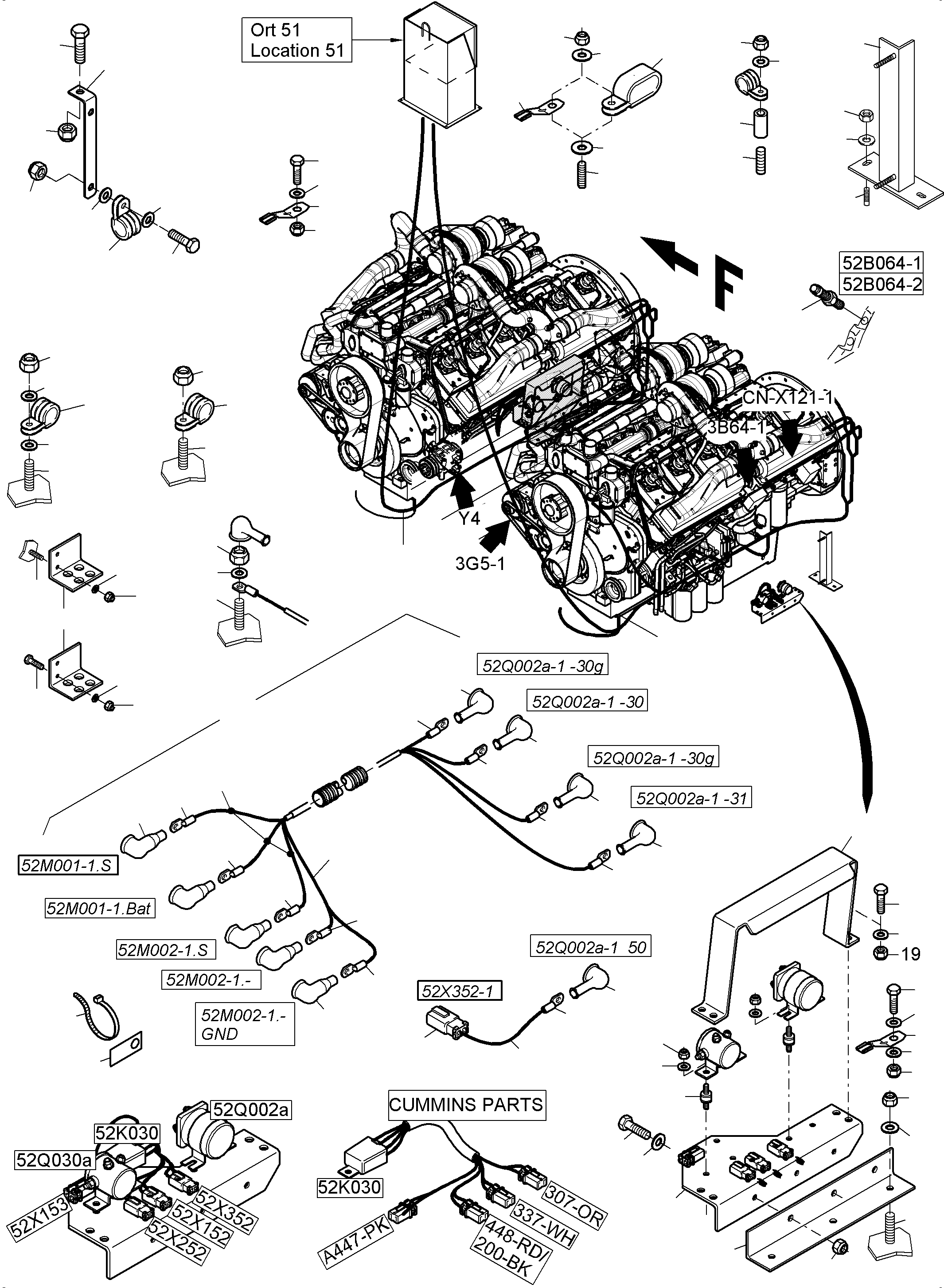 Harness motor control 1 978 426 40 KOMATSU