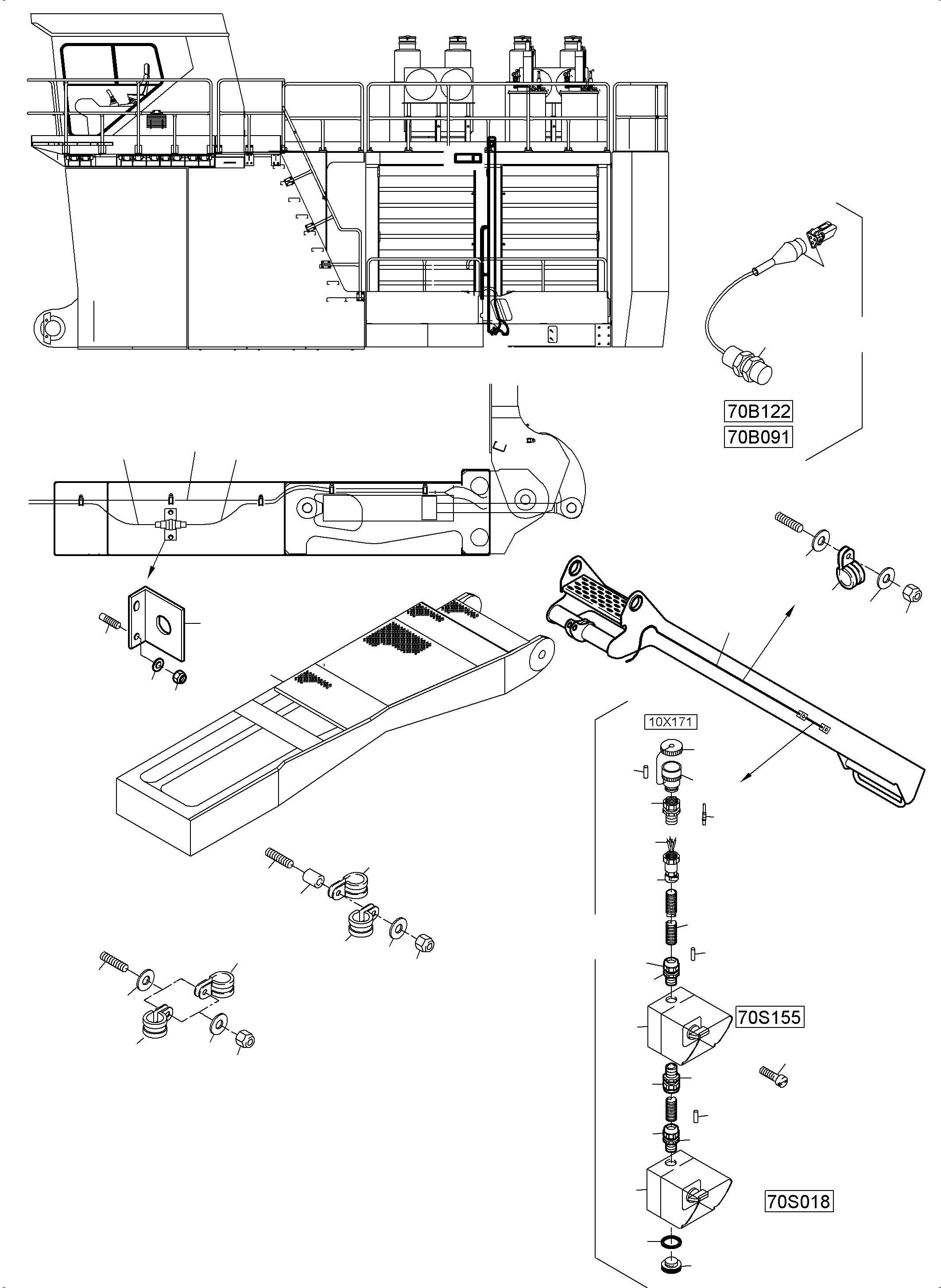 Жгут проводов - ladder platform 51X170 / 70X051 977 064 40 KOMATSU