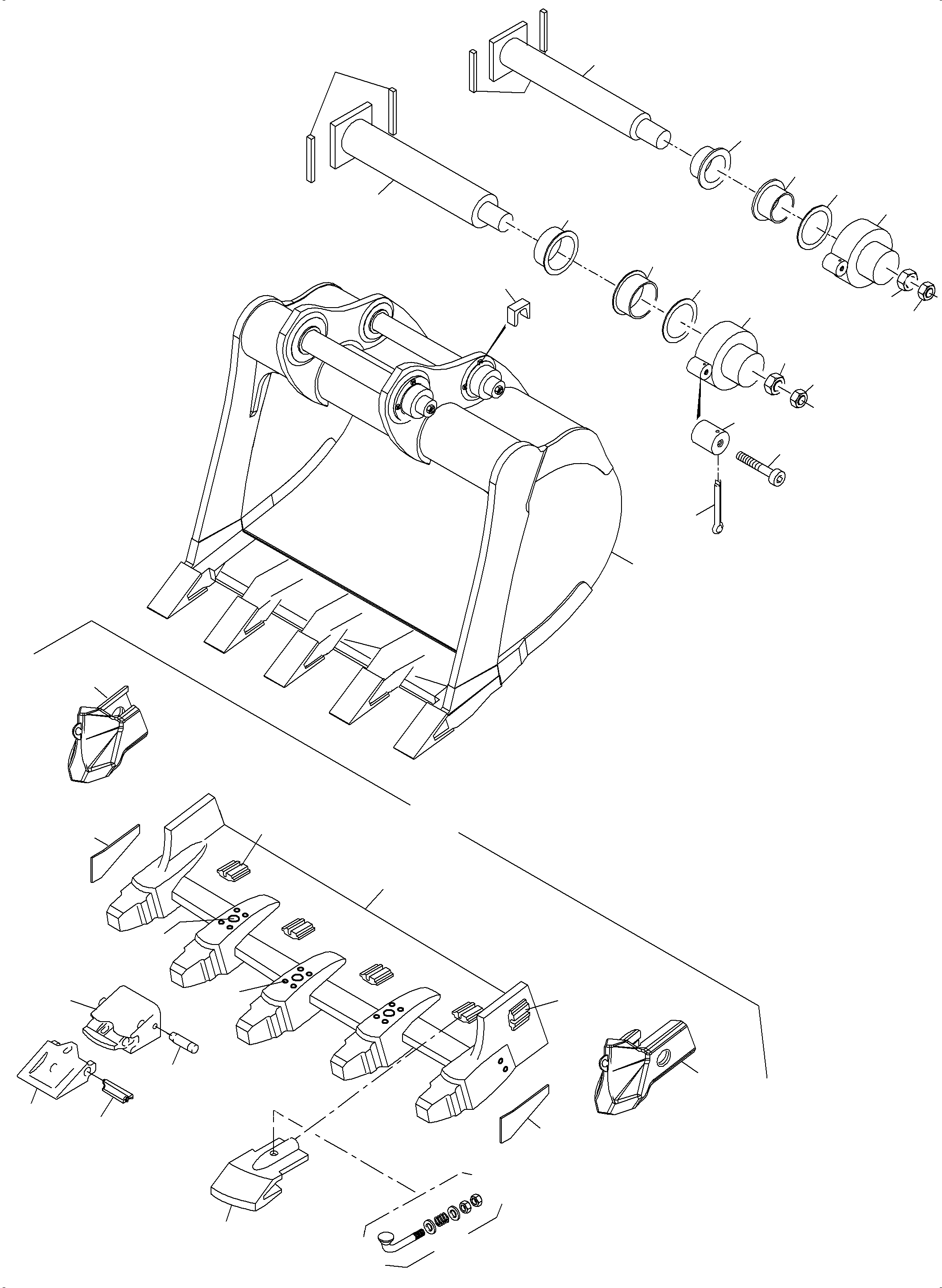 Castlip cpl., included fig nos. 03 - 17 951 146 40 KOMATSU