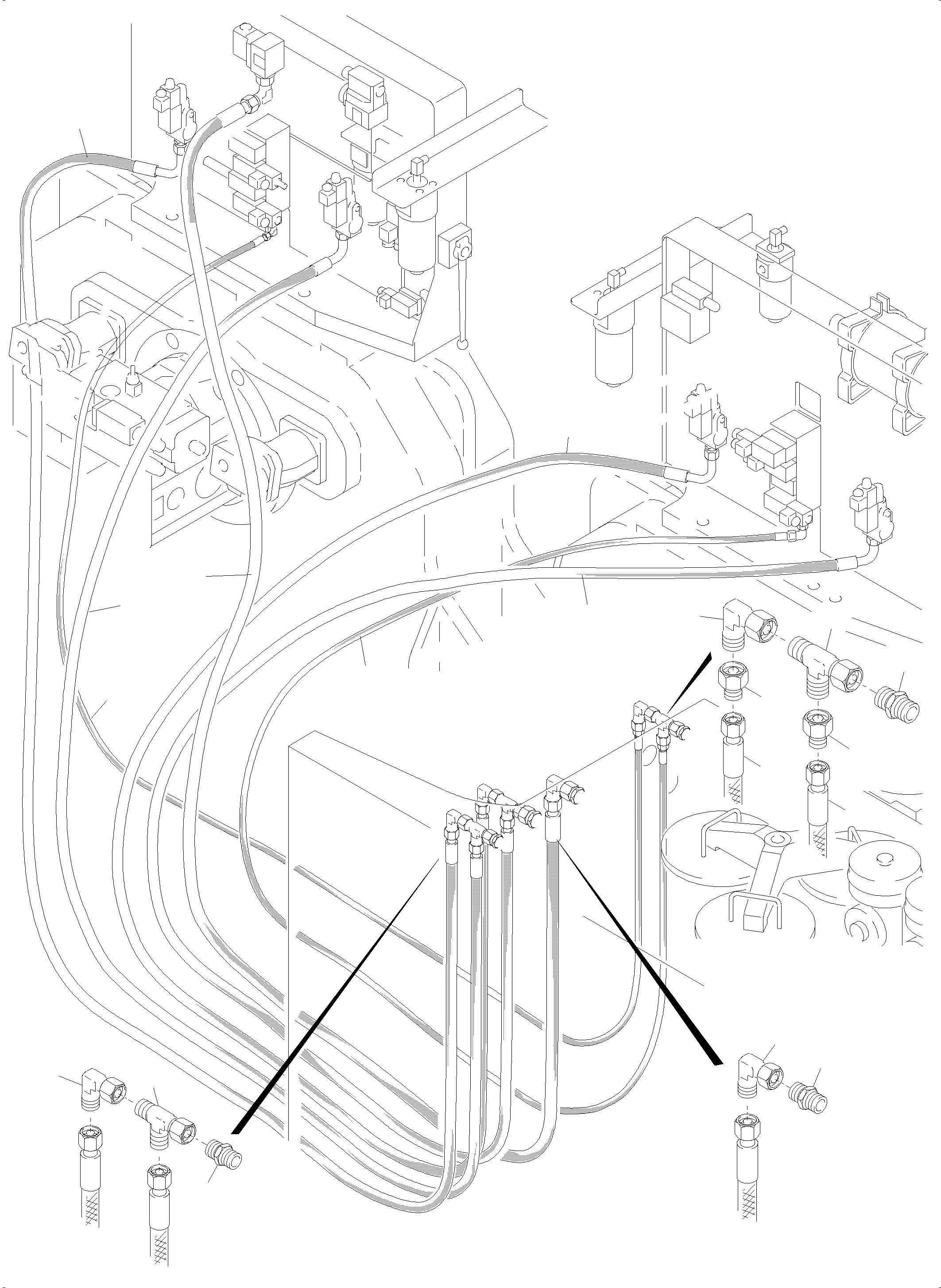 Hose assy. DN 25 x 9000 519 685 98 KOMATSU