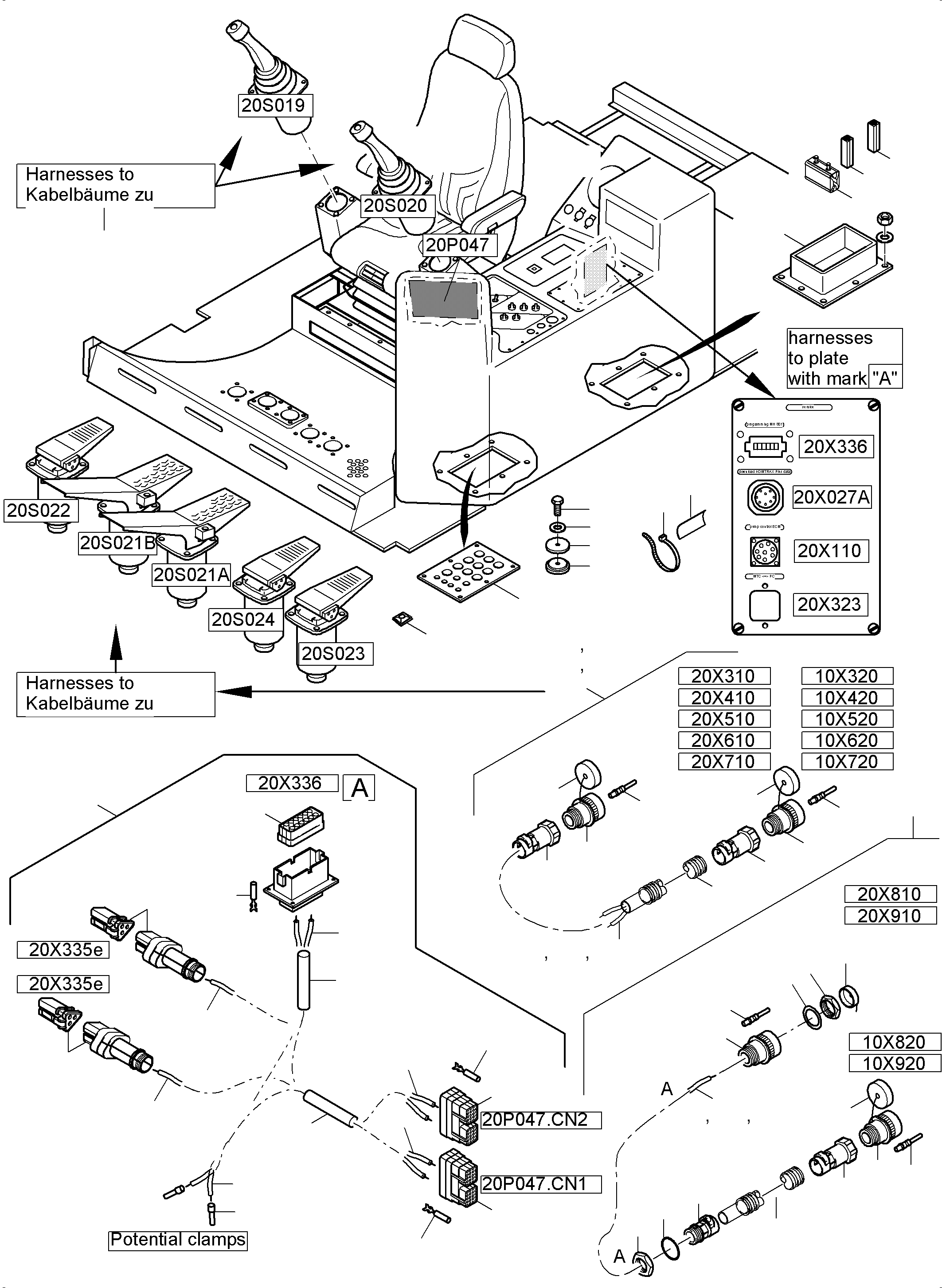 Harness 10XC20-20X110 977 051 40 KOMATSU