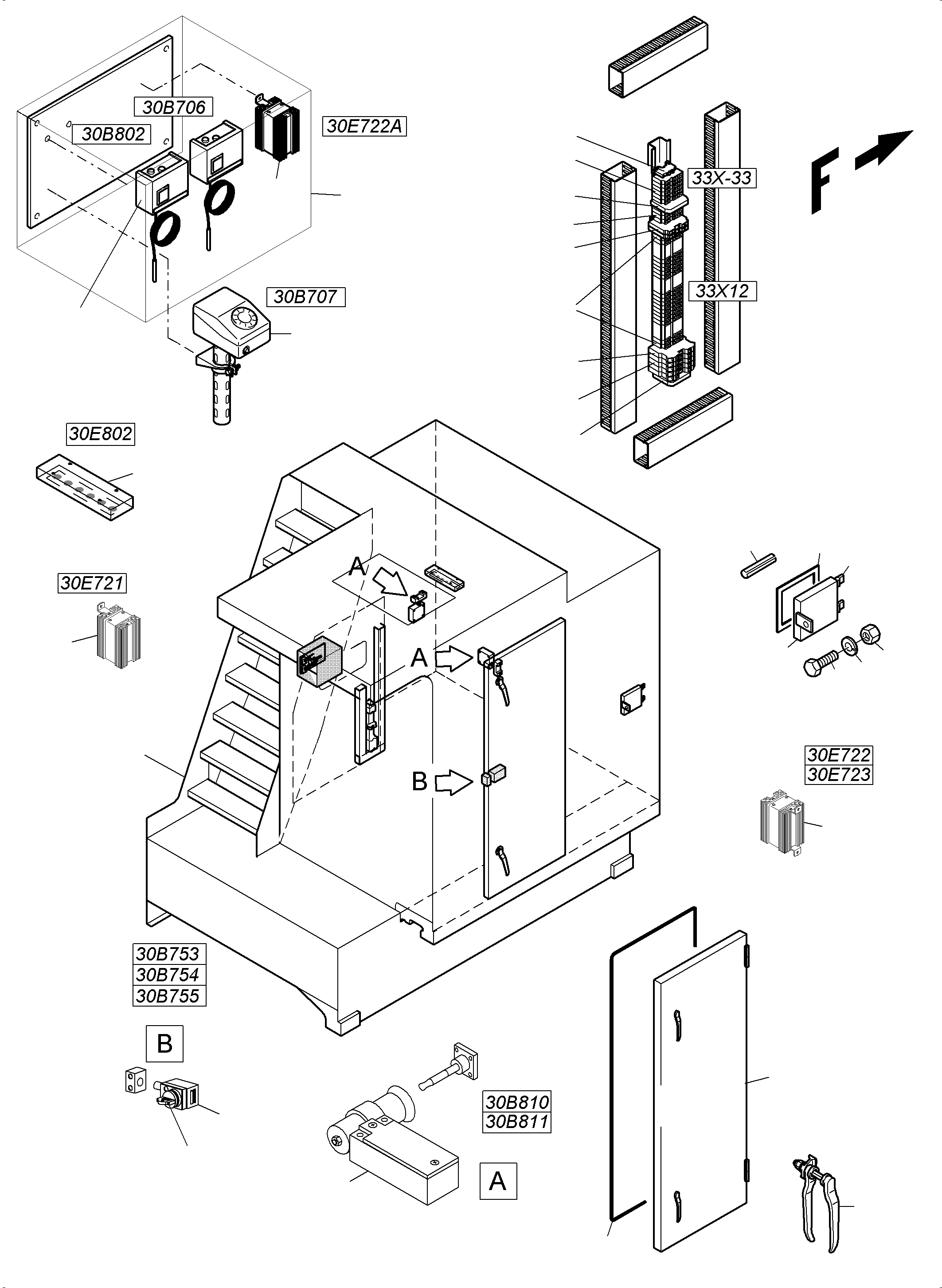 Switch cabinet assy. 986 242 40 KOMATSU
