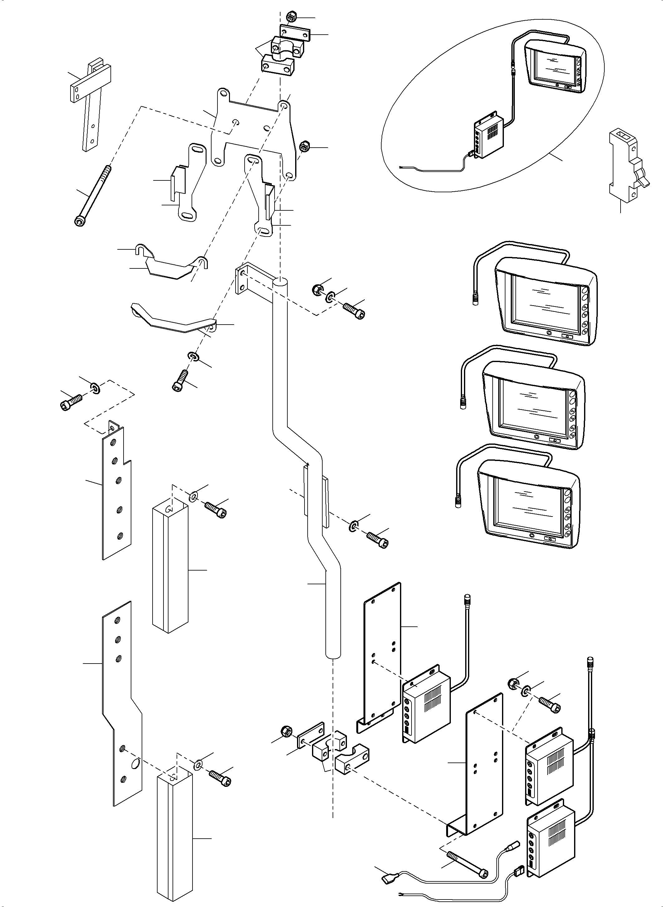 Cable camera counterweight 989 861 40 KOMATSU
