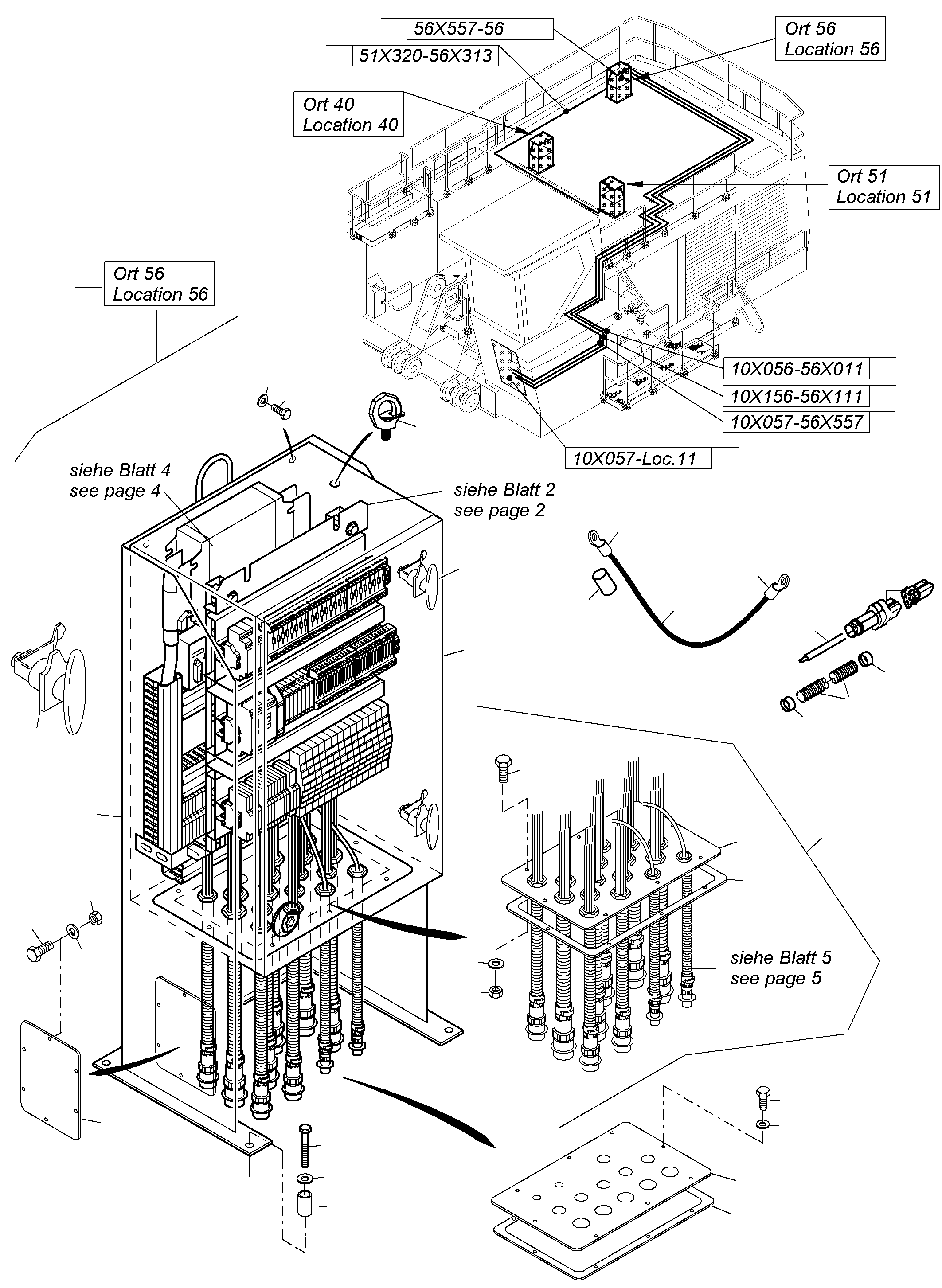 Switch framing assy. 992 232 40 KOMATSU