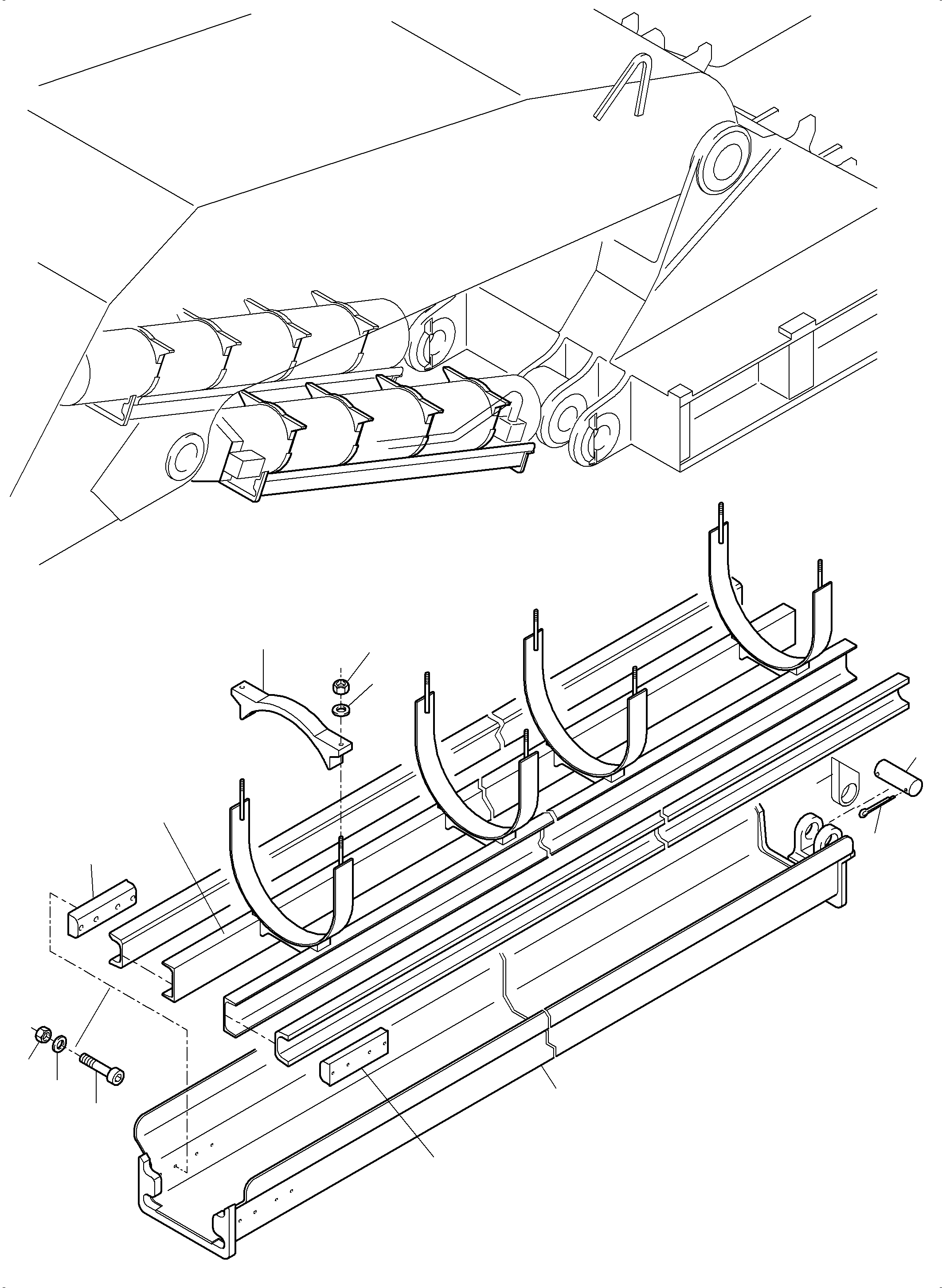 Guide rail 992 196 40 KOMATSU