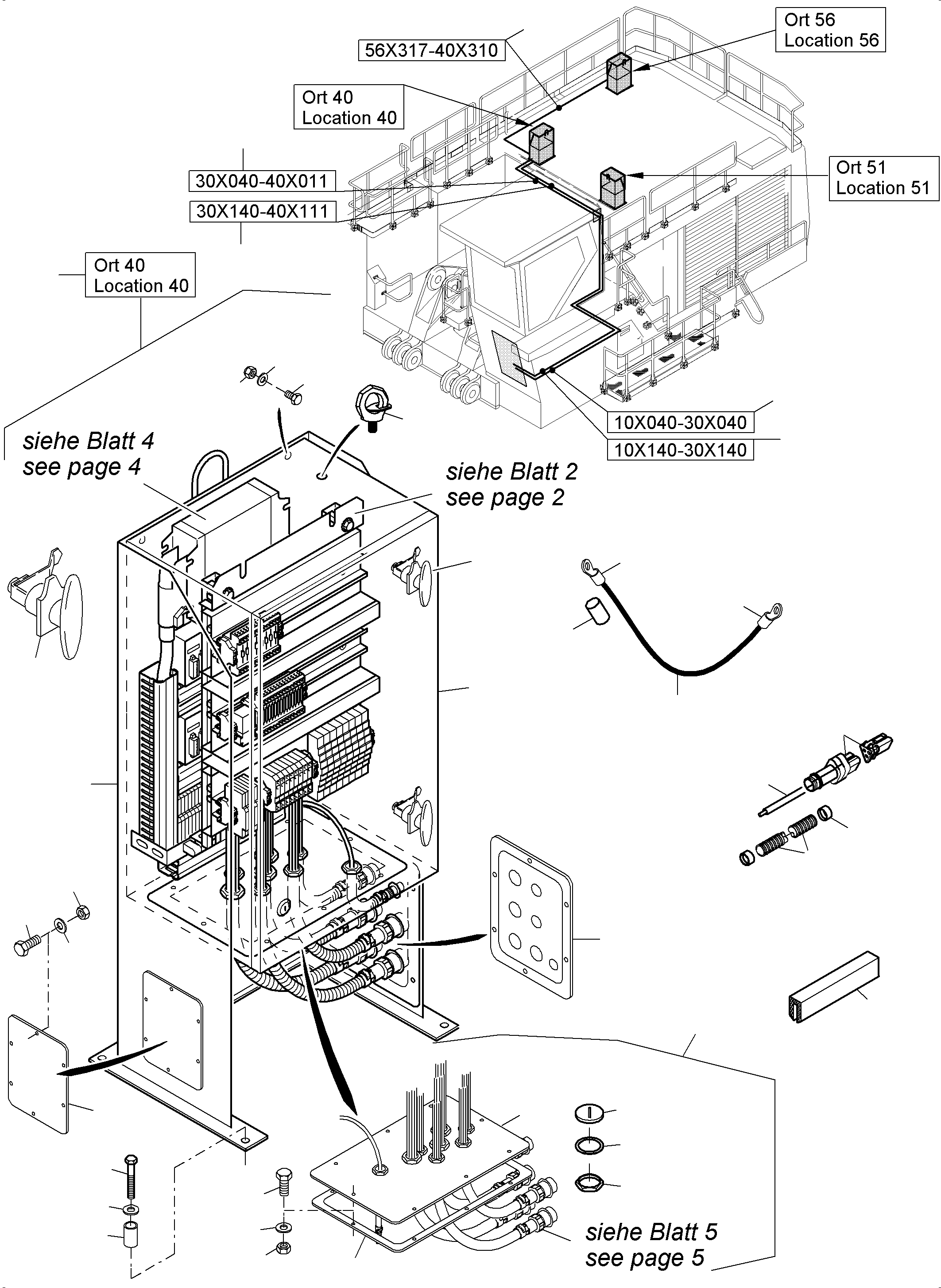 Switch framing assy. 990 663 40 KOMATSU