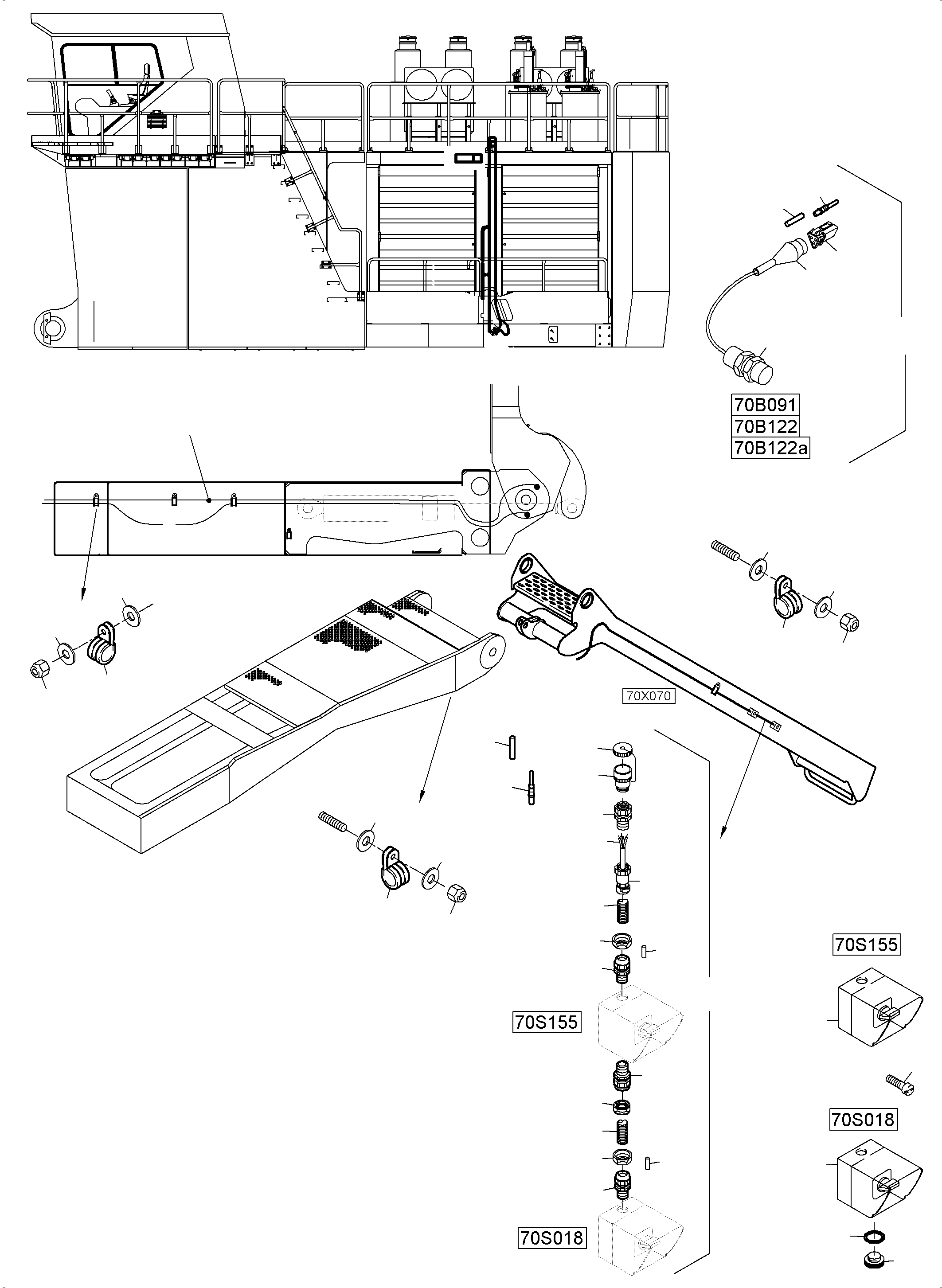 Жгут проводов - ladder 70X051-70B091/70B122 991 318 40 KOMATSU