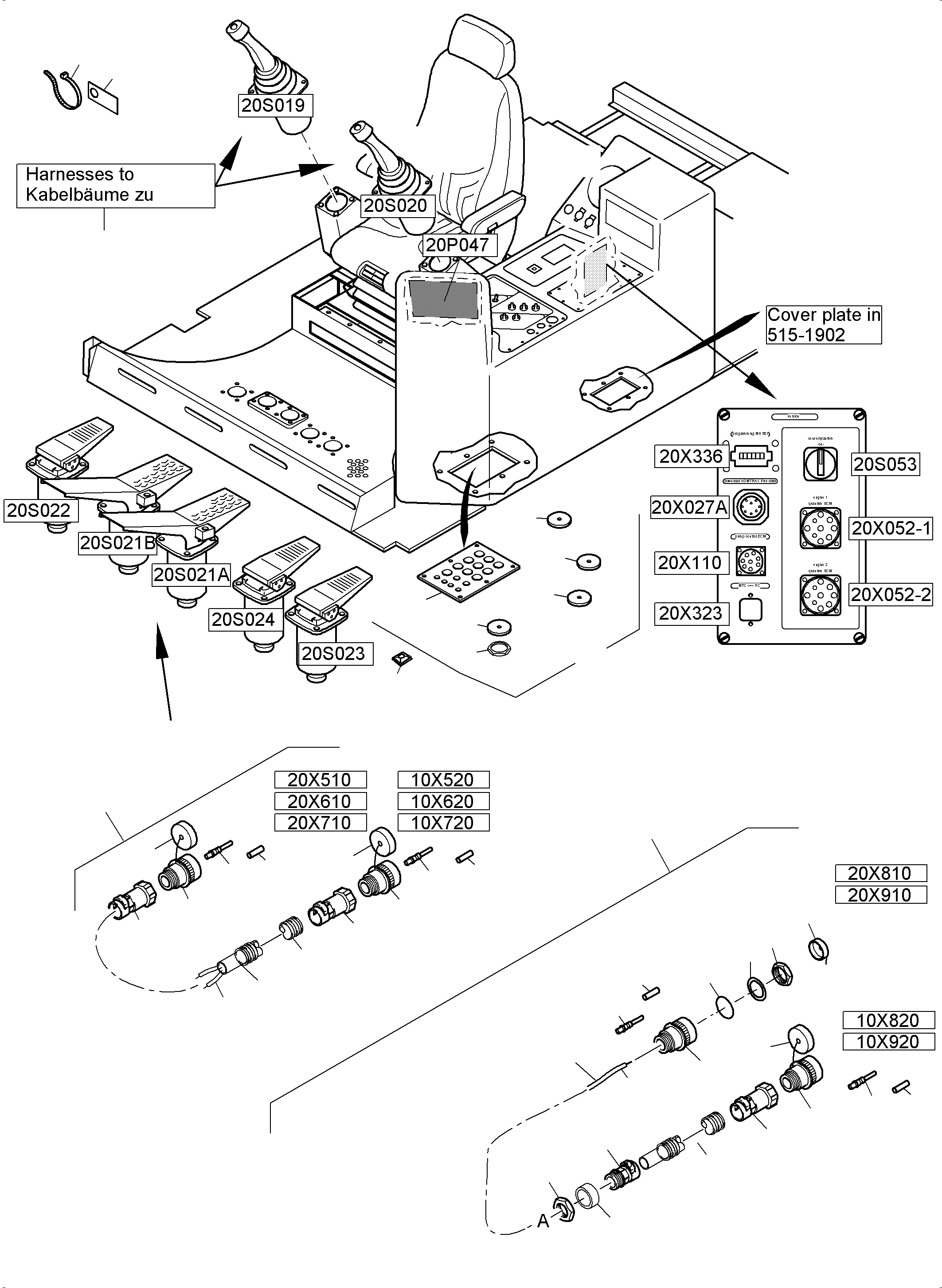 Mounting plate assy. 991 333 40 KOMATSU