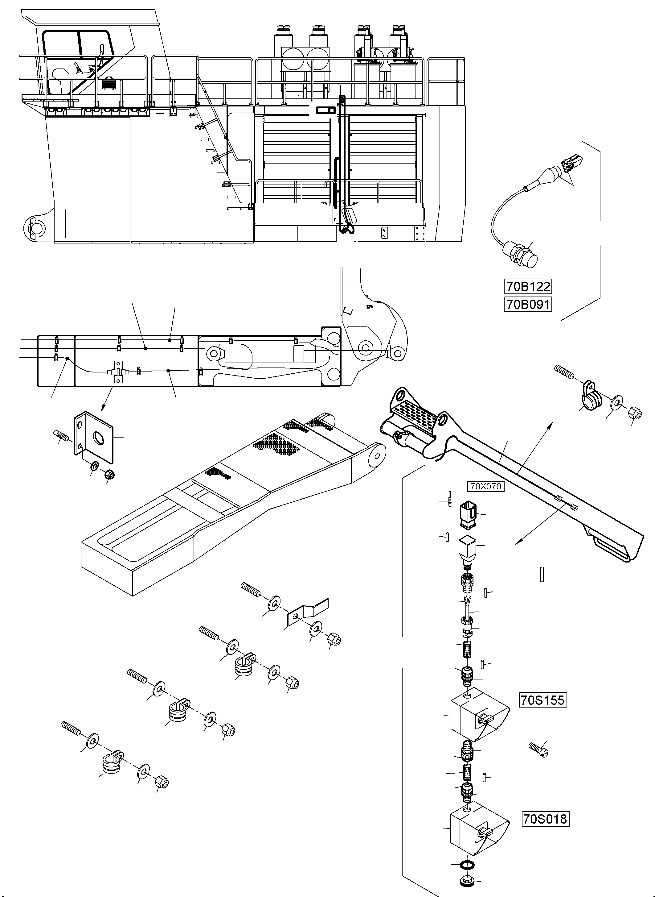 Жгут проводов - ladder 70X051-70B091/70B122 991 352 40 KOMATSU