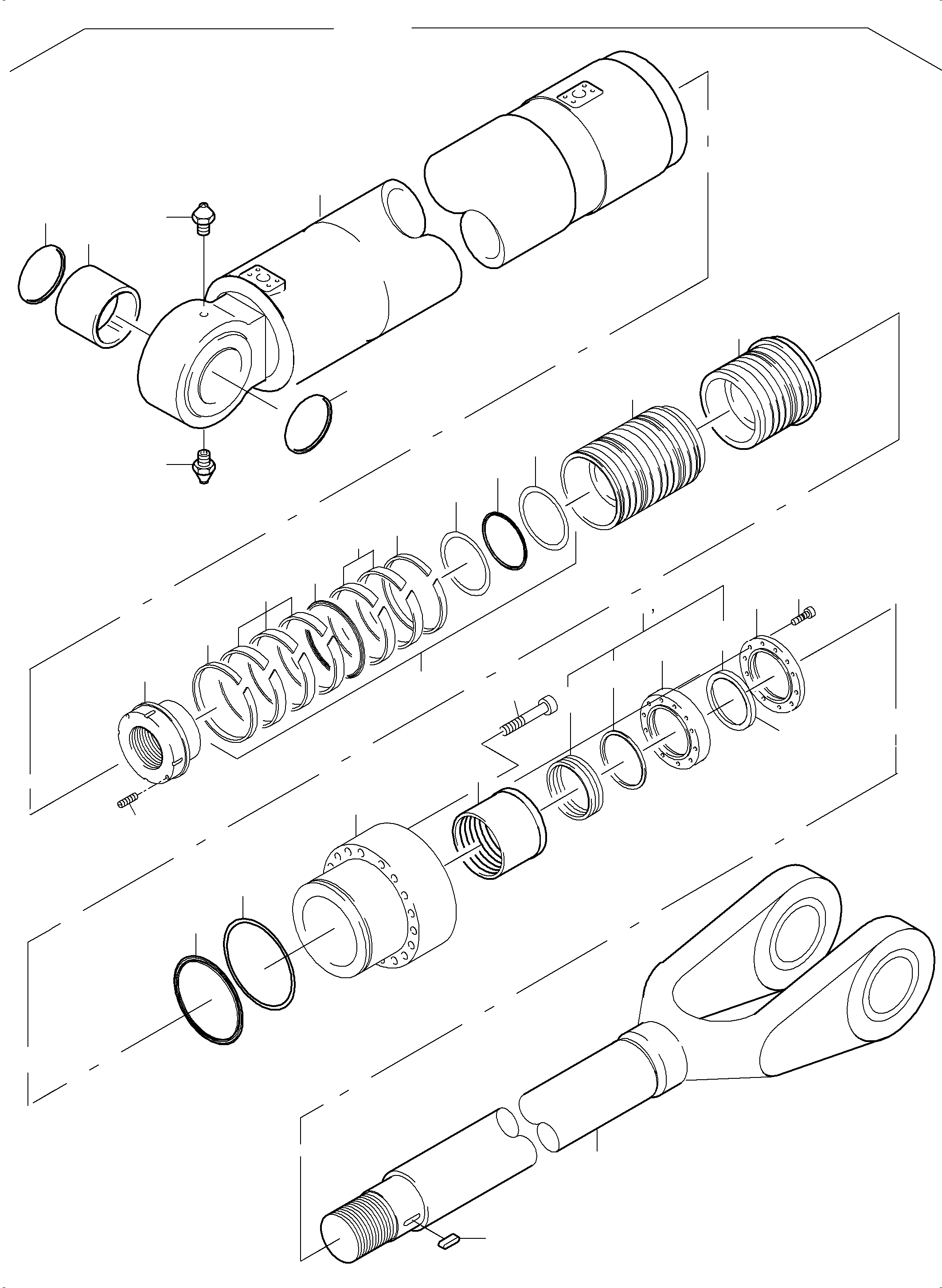 Seal kit for sealing flange, with slited seals, fig-nos: 19-21 798 698 73 KOMATSU
