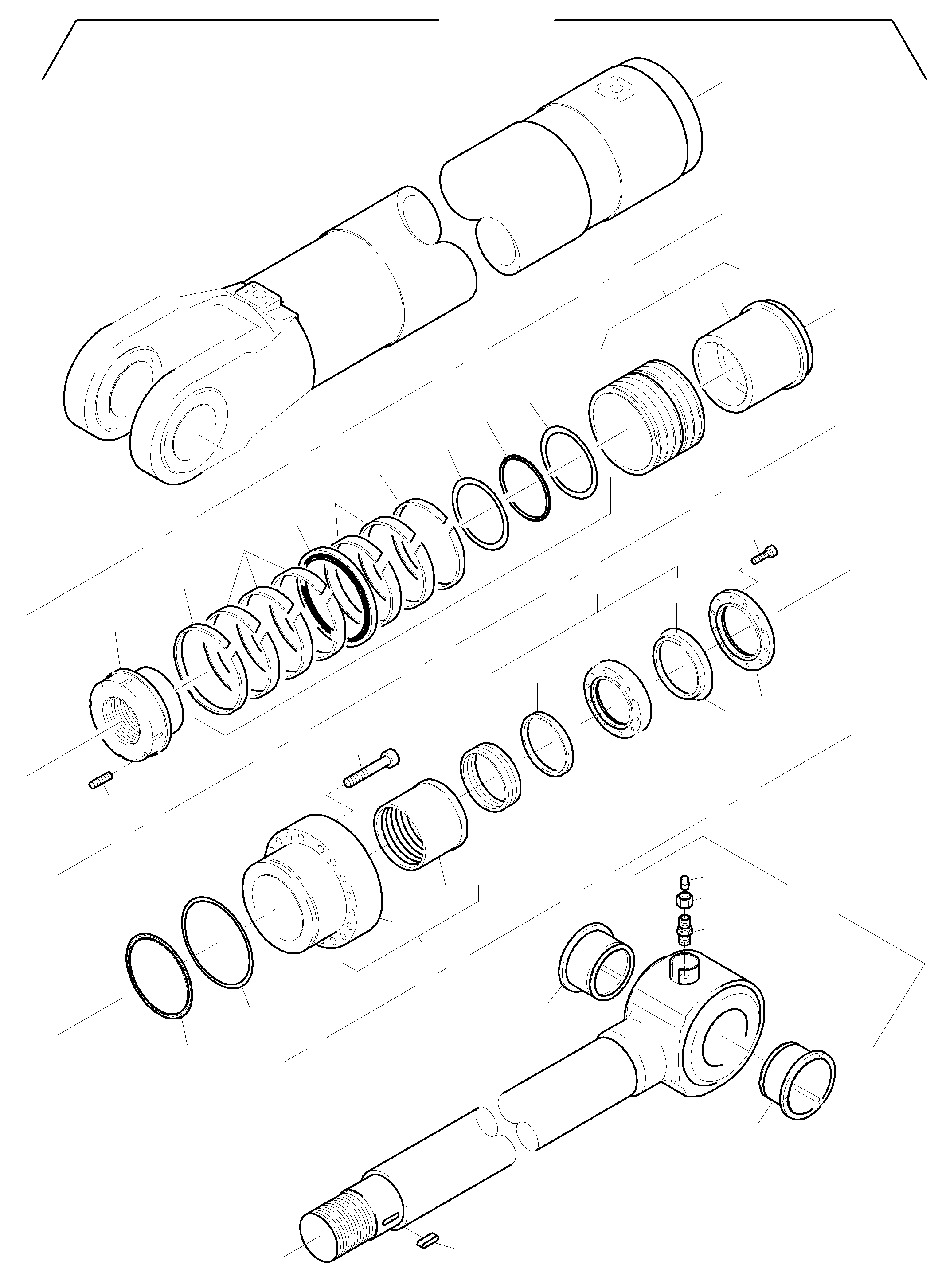 Cylinder head cpl. consist. of fig-nos: 31 and 32 992 129 40 KOMATSU